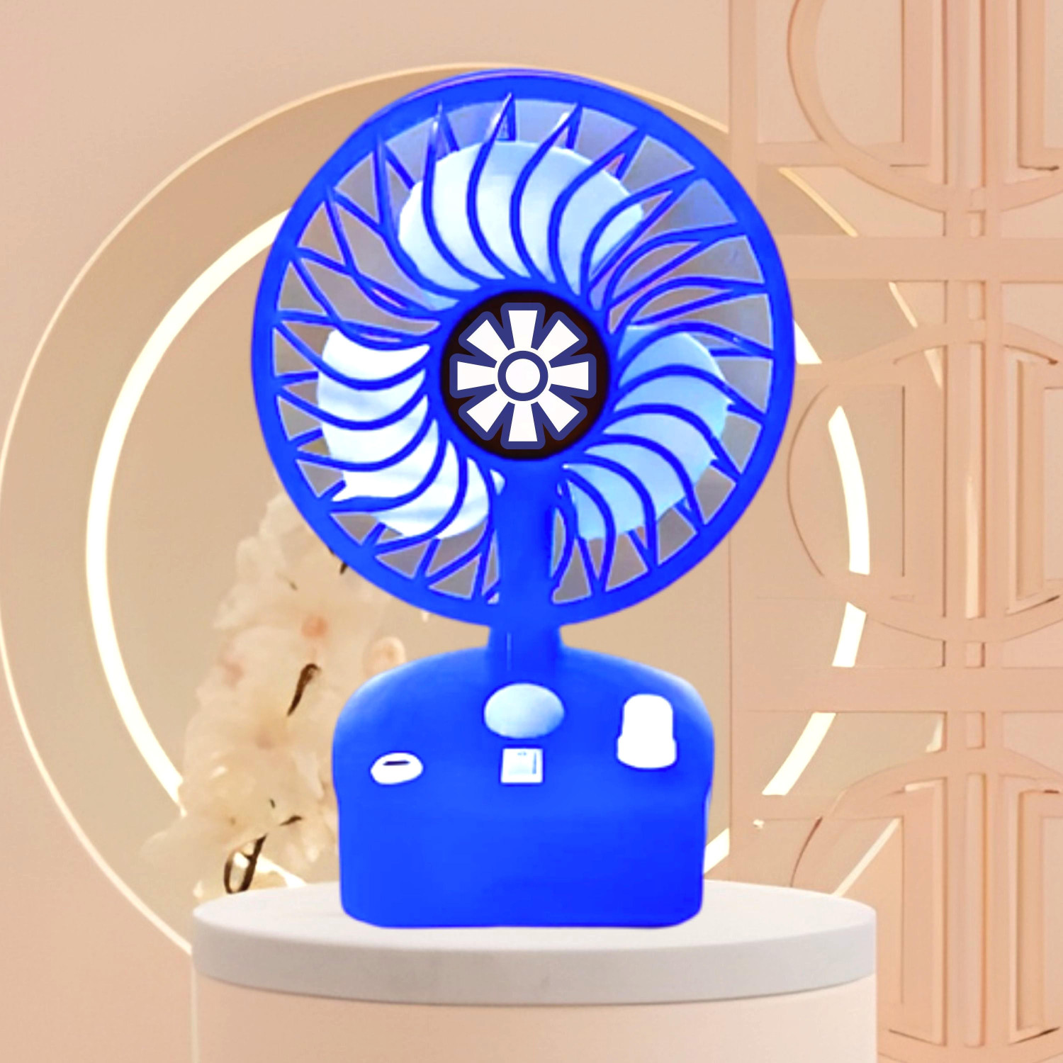 Image of YAKUNOX Mini USB Fan Portable Rechargeable Cooling Fan for Travel Random Colour Anti Dust 90 mm Table Fan (Multicolor | Pack of 1)