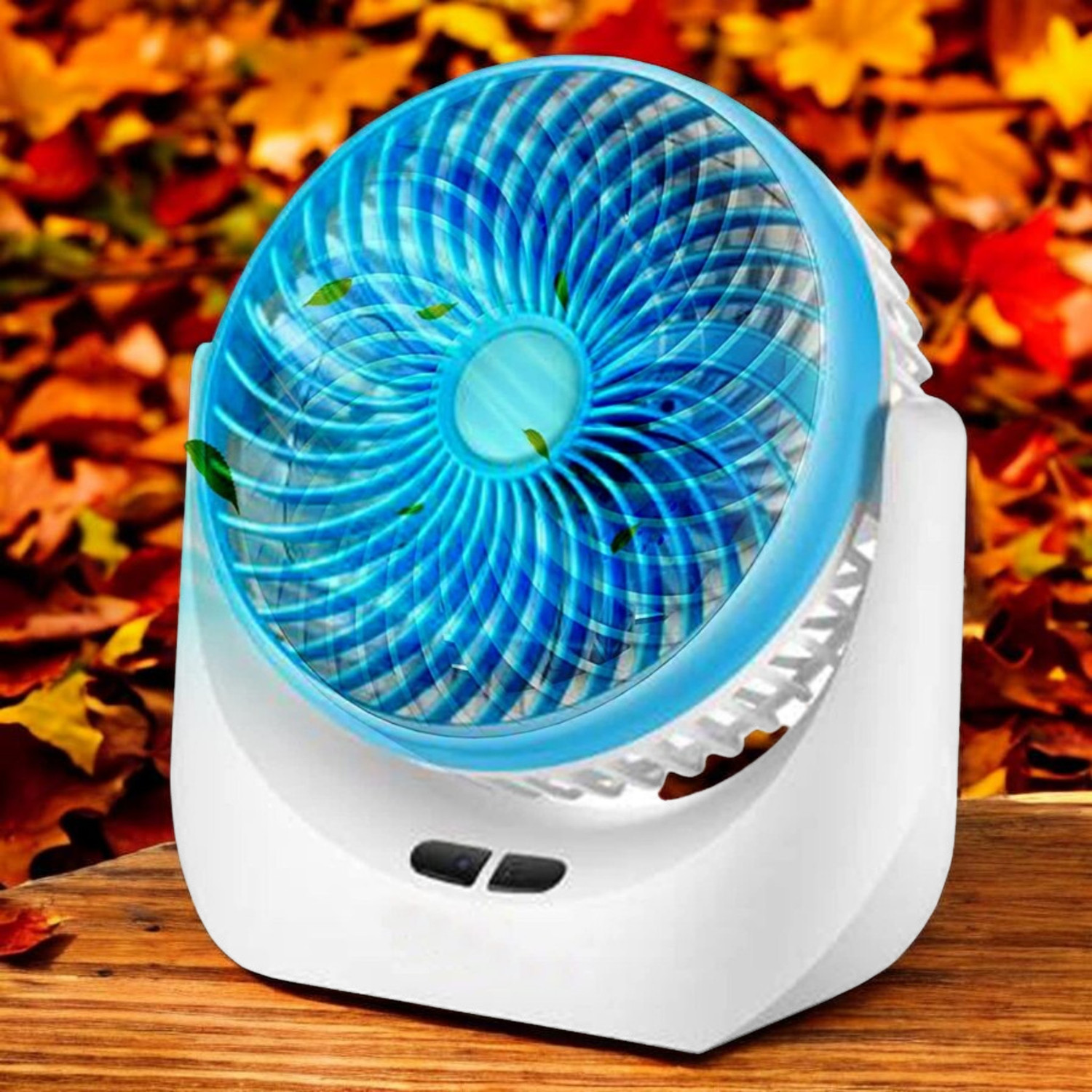 Image of Gatushop High Speed Rechargeable Table Fan with LED Light For Office Desk, Home F3587 Ultra High Speed 1400 mm Table Fan (5 Star | Multicolor | Pack of 1)