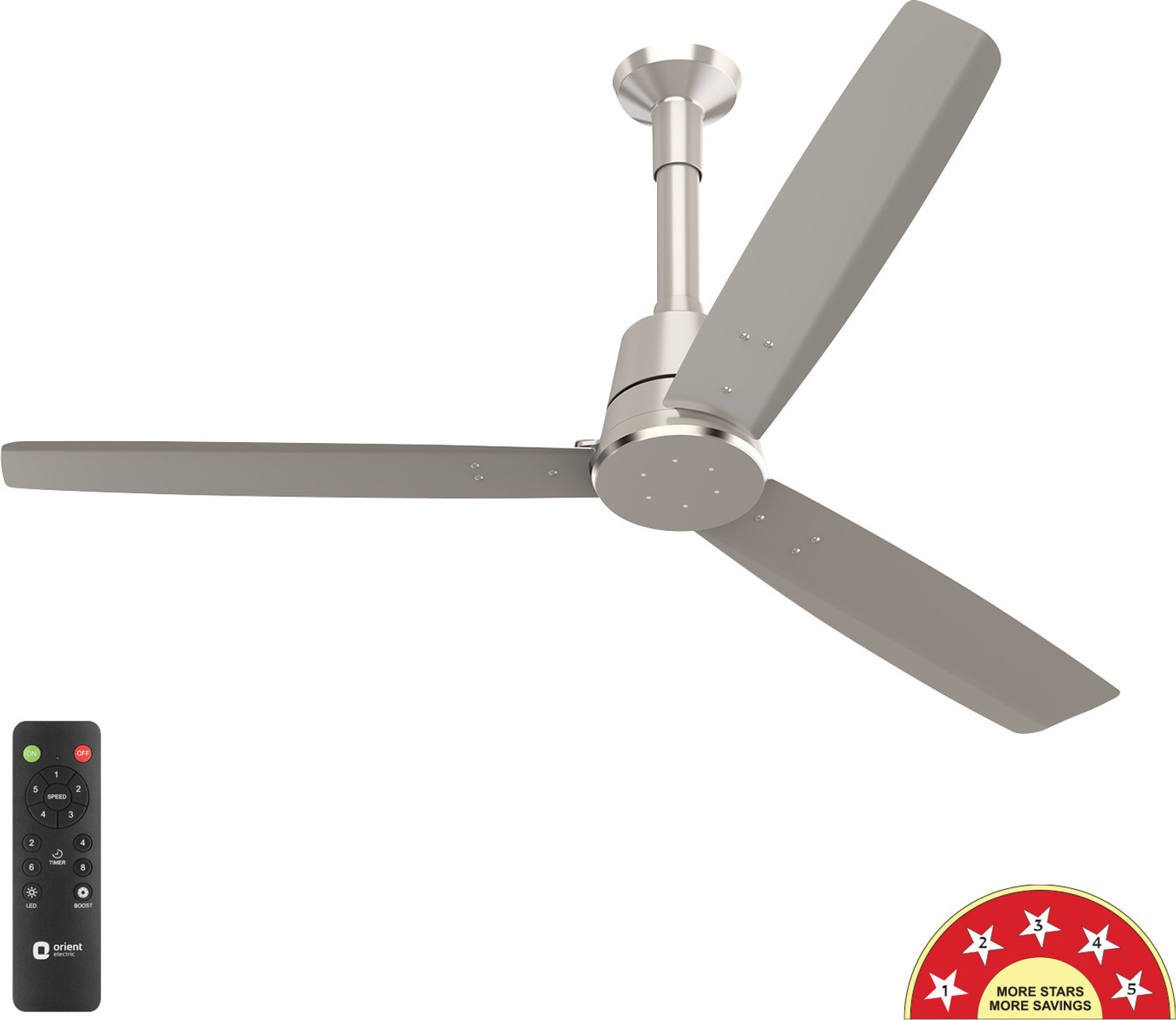 Proton BLDC| LED Speed Indicator Lights |BEE 5 Star Rated| Superior Air Delivery with 3 Year Warranty BLDC Motor with Remote 1200 mm Ceiling Fan (5 St...