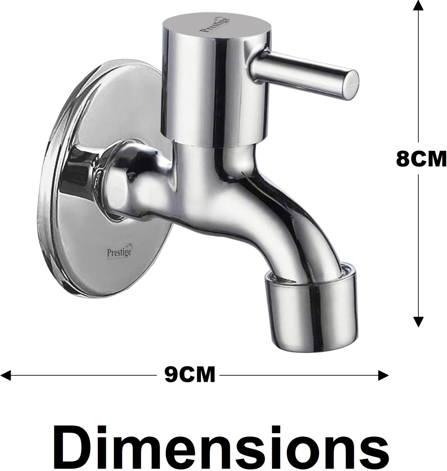 Image of Prestige TURBO BIB COCK WATER TAP,TAP FOR BATHROOM STAINLESS STEEL HAVY DUTY PACK OF 1 Bib Tap Faucet