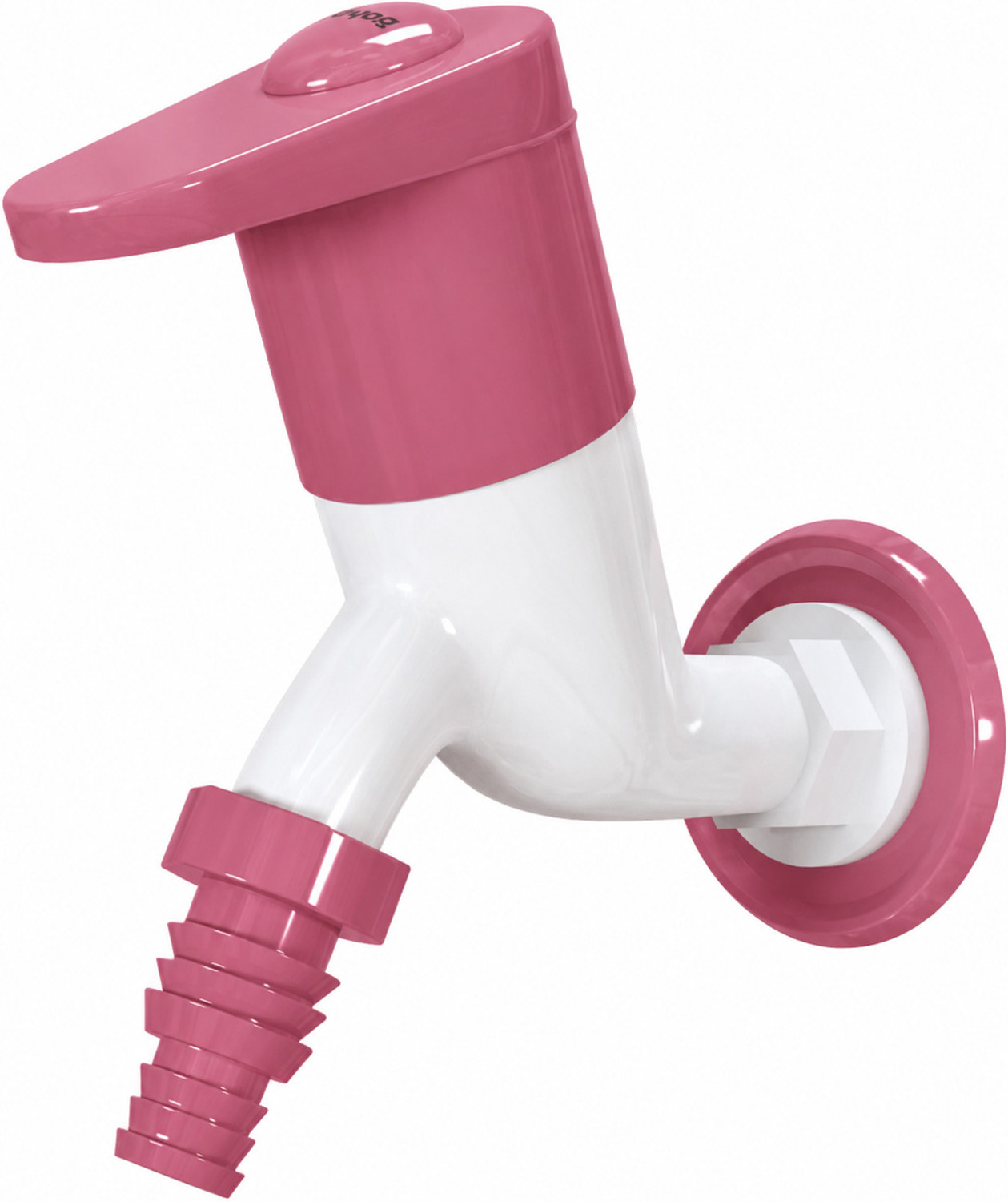 Image of Prayag PTMT T-Handle Bib Cock 15mm Wall Mount - White, Leakproof Rust-Free Tap Faucet Bib Tap Faucet (Wall Mount Installation Type)