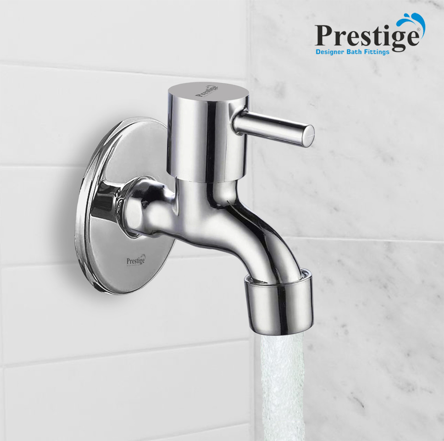 Image of Prestige TURBO BIB COCK WATER TAP,TAP FOR BATHROOM STAINLESS STEEL HAVY DUTY PACK OF 1 Bib Tap Faucet