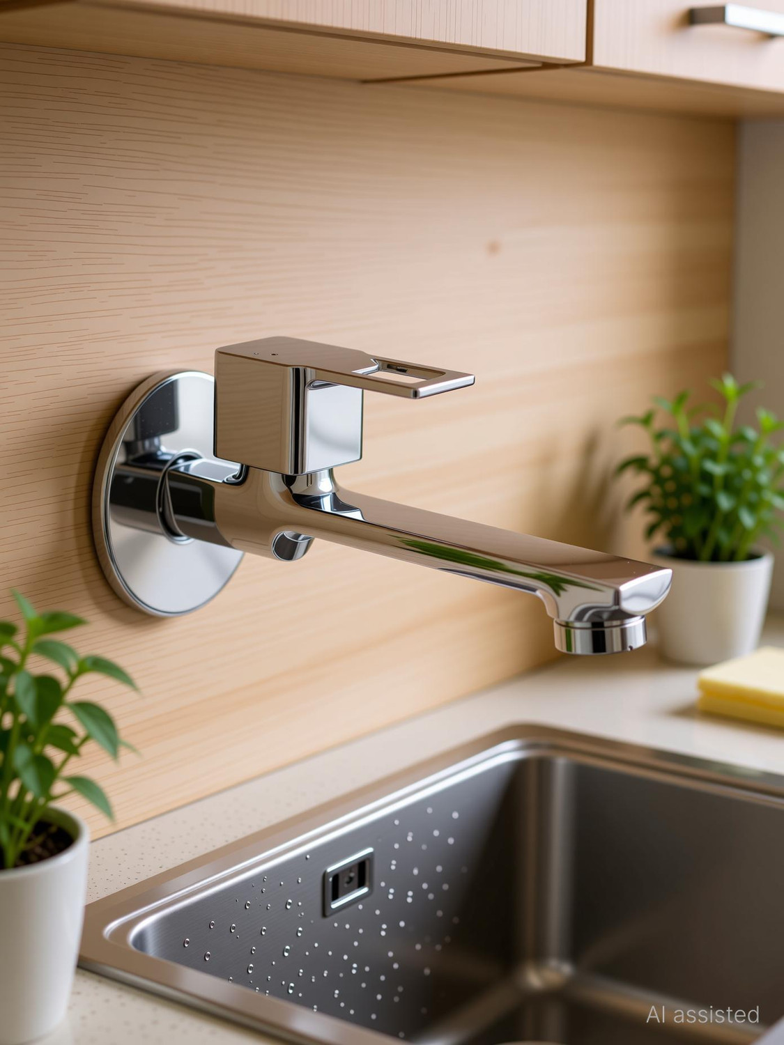 Image of Prestige Prime Bib Cock 2 Way Twin Elbow Valve Faucet (Wall Concealed Installation Type)
