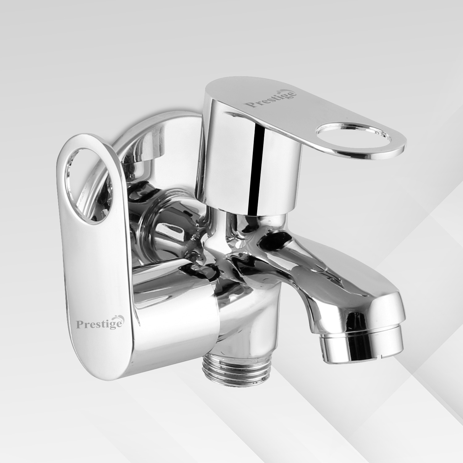 Image of Prestige Prime Bib Cock 2 Way Twin Elbow Valve Faucet (Wall Concealed Installation Type)