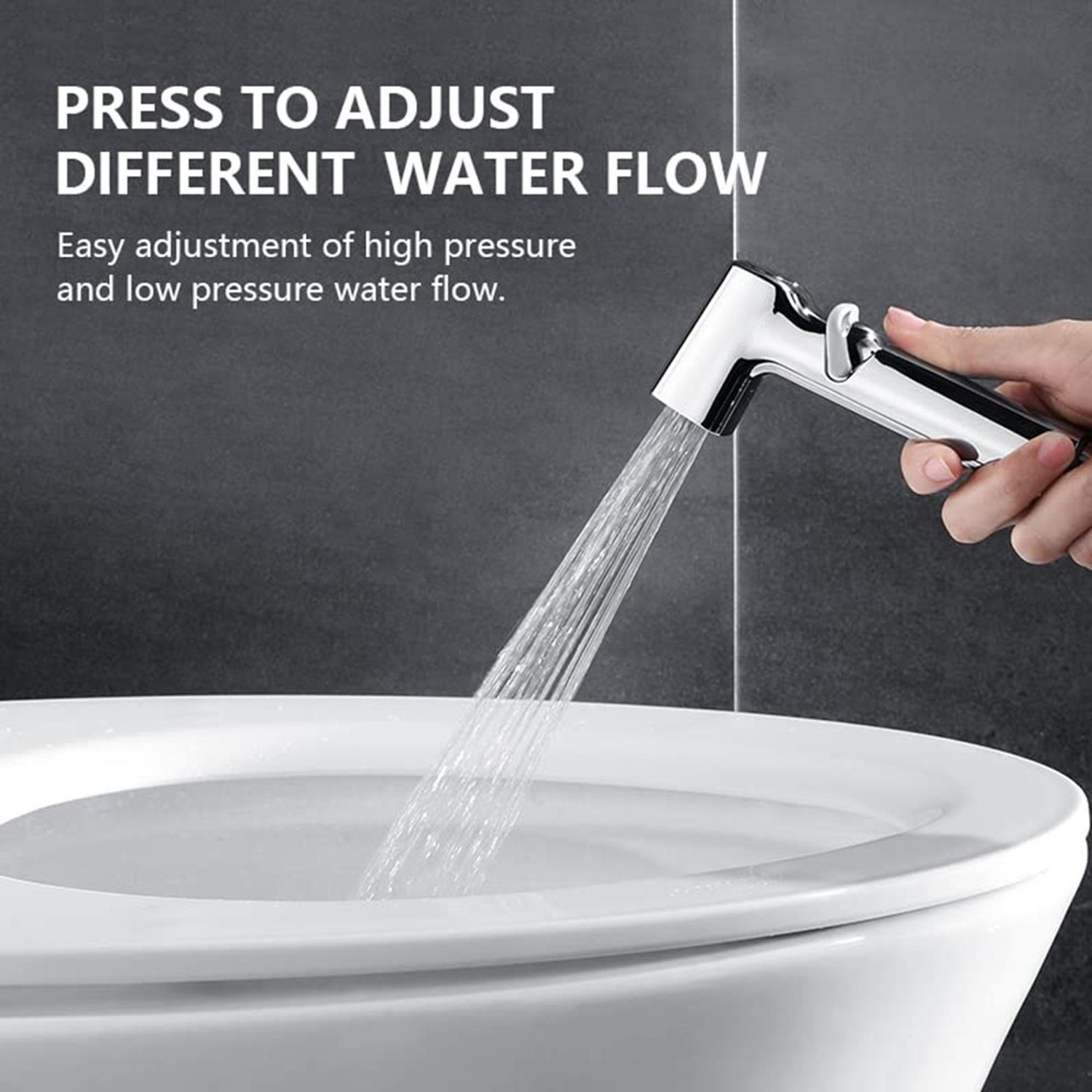 Image of Flipkart SmartBuy FKSB-HF13 Parrot ABS Health Faucet with SS-304 Grade 1 Meter Flexible Hose Pipe Health Faucet