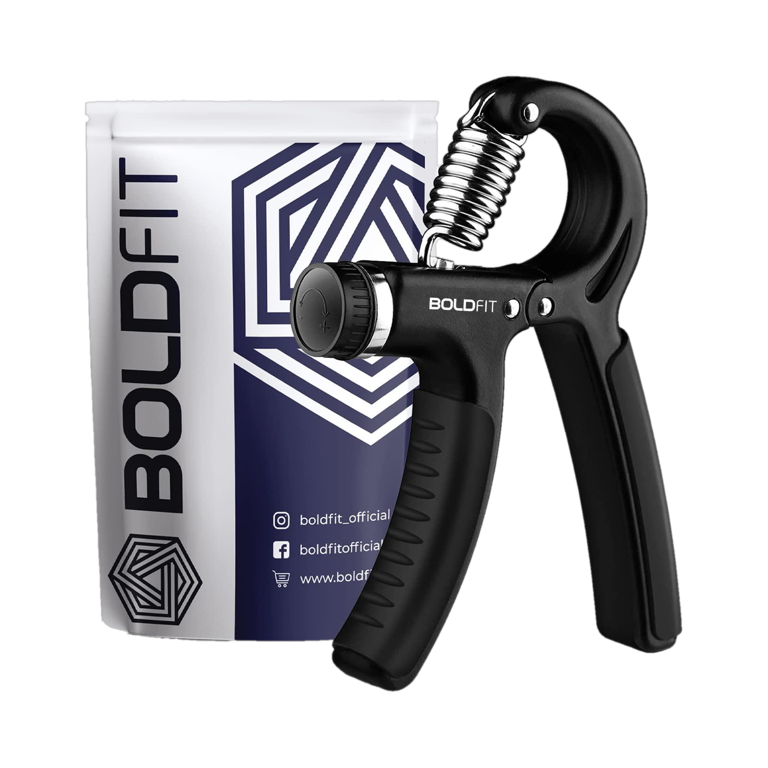 BOLDFIT Hand Grip Band For Gym Grip Strengthener Gym Hand Gripper For Men Women Forearm Hand Grip/Fitness Grip