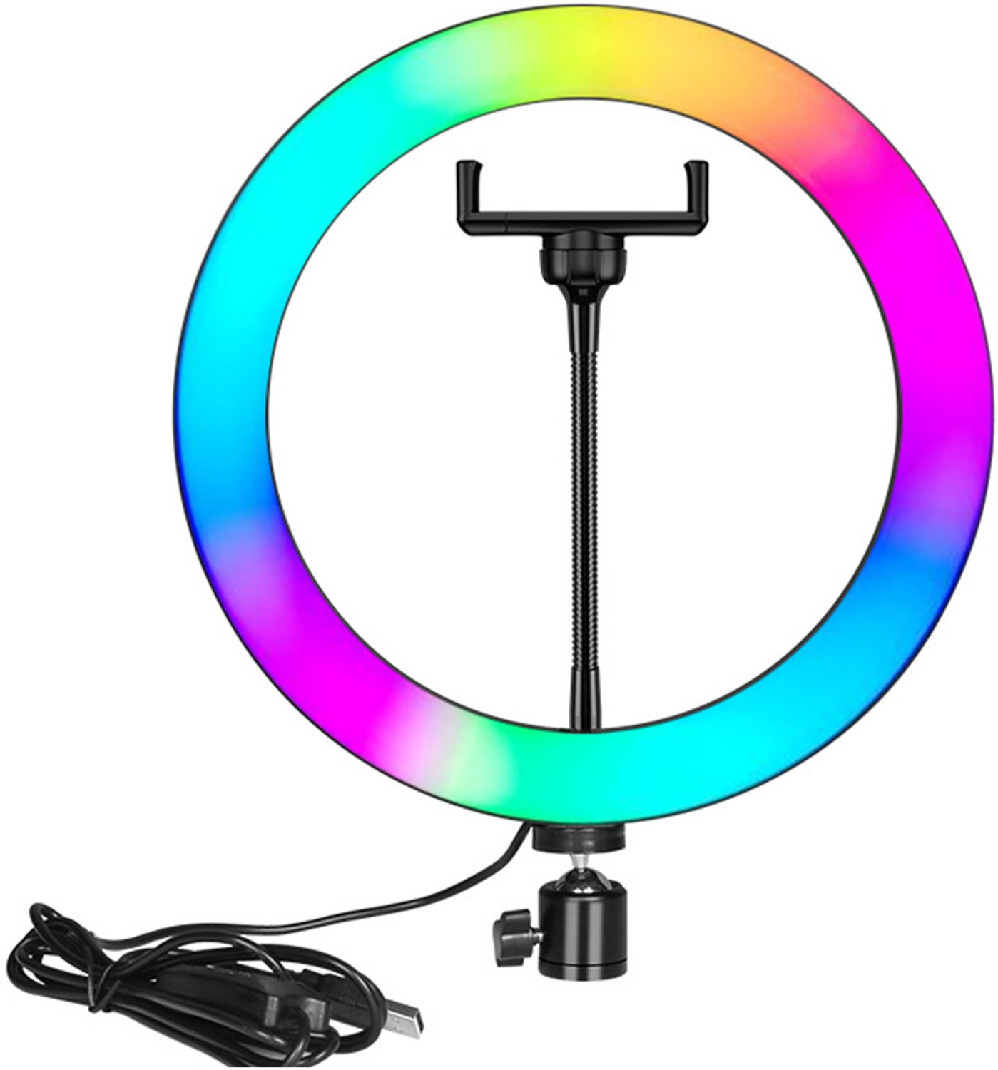 Image of SB 14 Inch LED Ring Light with 7 Ft Metal Stand 3 Mode for Studio Light Ring Flash (White)