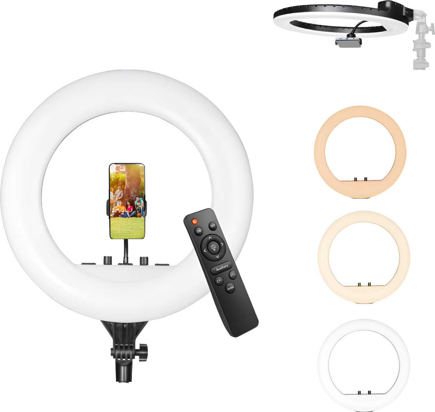 DIGITEK Dual Temperature LED Ring Light 45cm with Remote for YouTuber Photo- Video Shoot Ring Flash