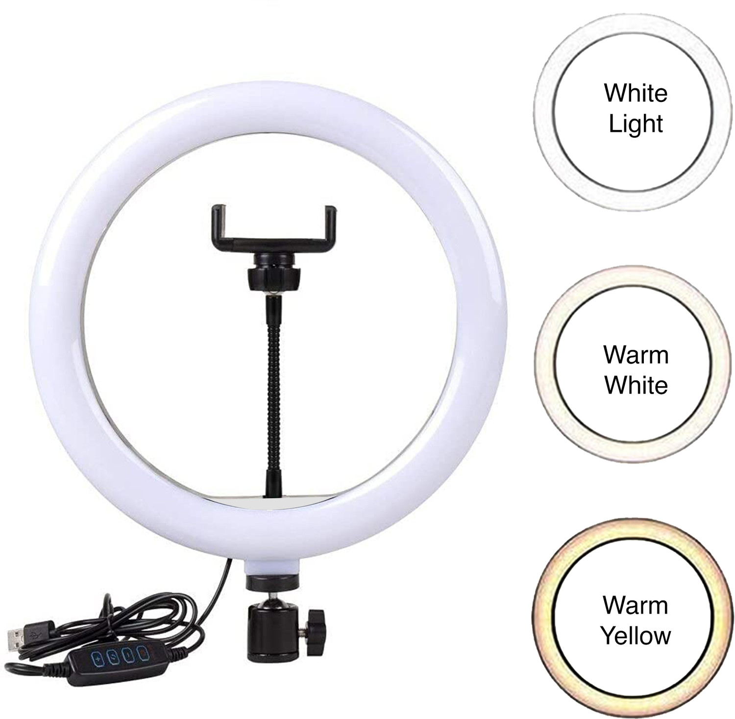 Flipkart SmartBuy 10 inch LED Selfie Ring Light with Mobile Holder for