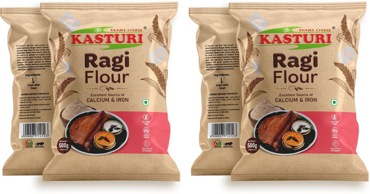 Image of Anugrah Cold Pressed Sprouted Ragi Atta 500g | High Calcium & Minerals (500 g)