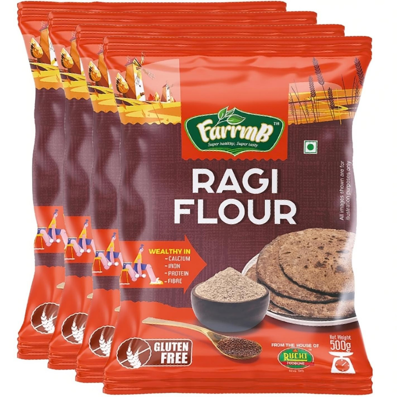 Image of Anugrah Cold Pressed Sprouted Ragi Atta 500g | High Calcium & Minerals (500 g)