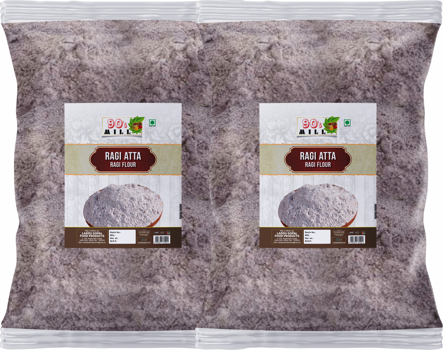 Image of Anugrah Cold Pressed Sprouted Ragi Atta 500g | High Calcium & Minerals (500 g)