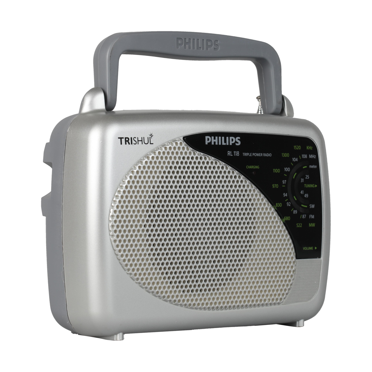 Philips Radio RL118/94 with MW/SW/FM Bands, 200mW RMS soundoutput, Built in rechargeable battery