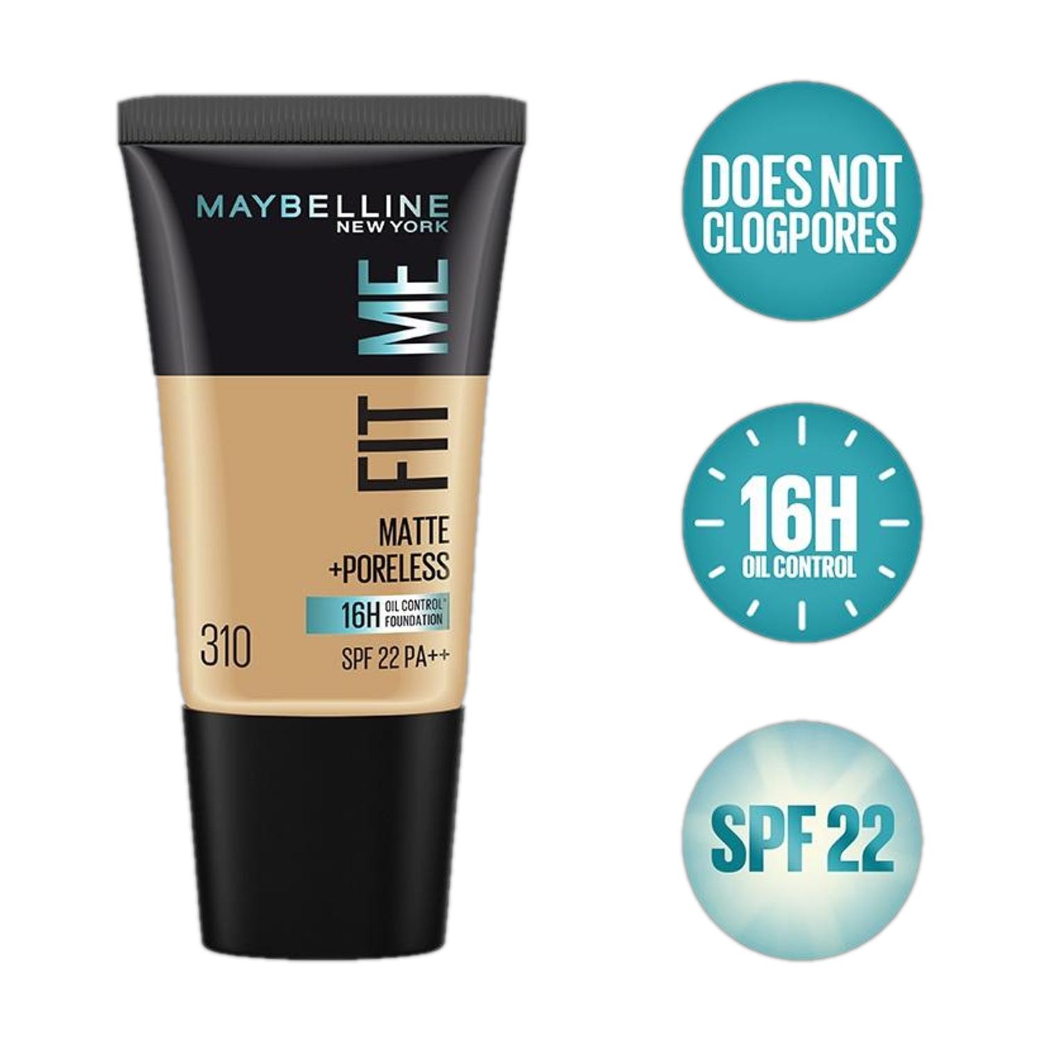 MAYBELLINE NEW YORK Fit Me Matte+Poreless Liquid Tube Foundation  (3
