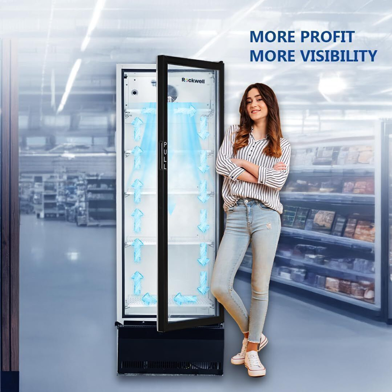 Image of Rockwell 300 L Single Door Upright Freezer (White, RVC300B, 5 Star)