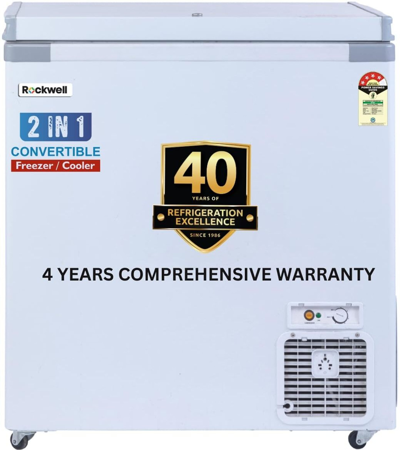 Image of Rockwell 300 L Single Door Upright Freezer (White, RVC300B, 5 Star)