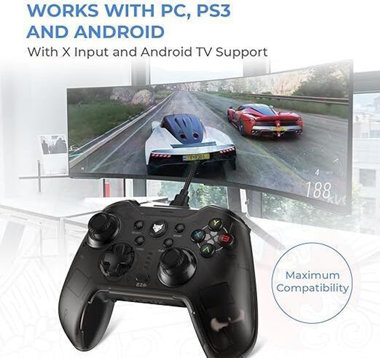 Image of AKEDGE EVOFOX Elite X Wired Gamepad (Black, For PC)