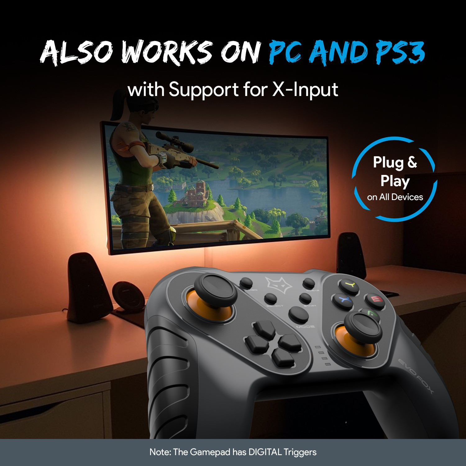 Image of EVOFOX Elite Ops Wireless with Type C Charging USB Gamepad