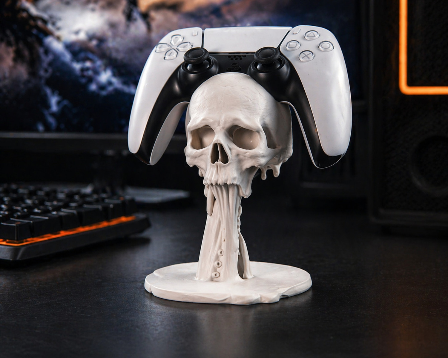 Image of Manifestation Oni mask controller stand Gaming Accessory Kit (Multicolor, For PS2, PS3, PS5, Xbox 360, Xbox One, Xbox One S, Xbox One X, Xbox Series S, Xbox Series X, iOS)