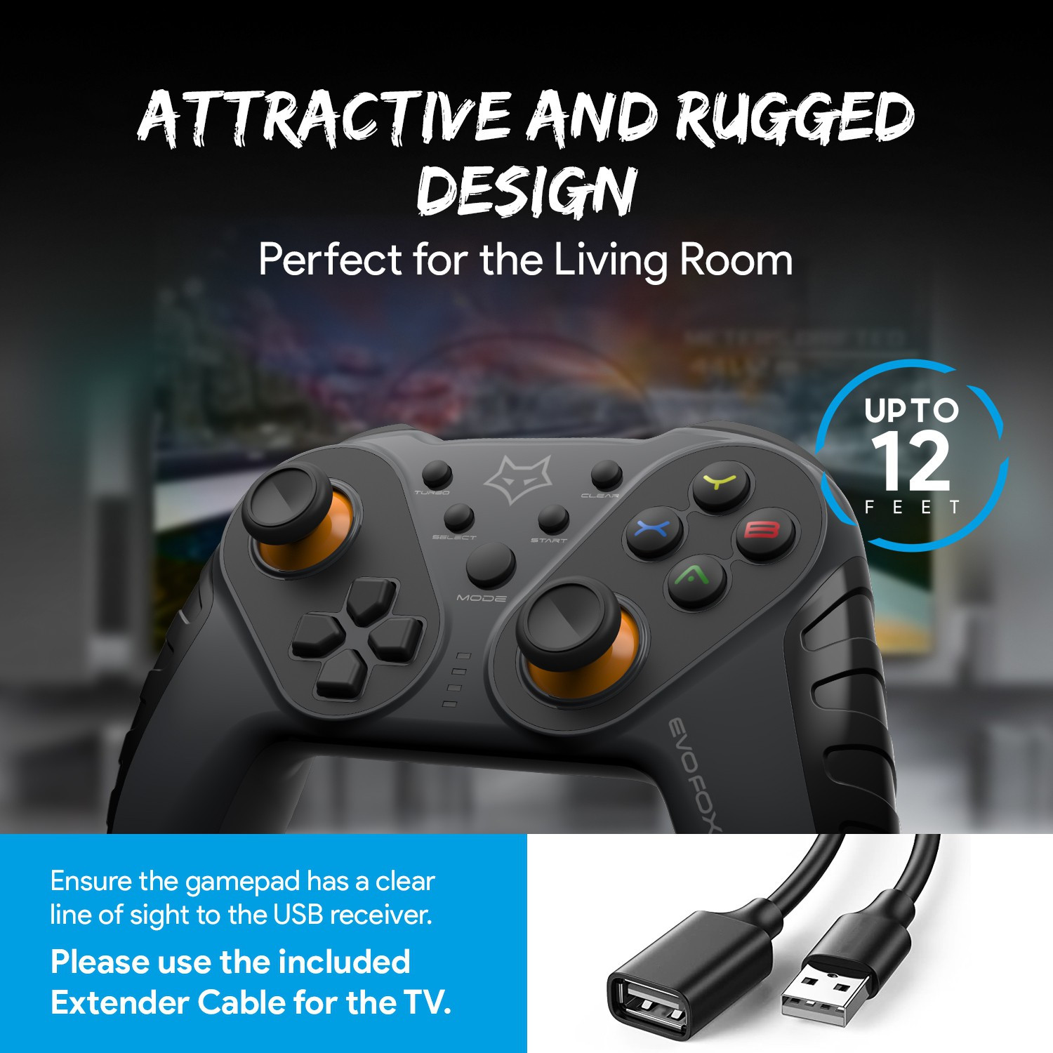 Image of EVOFOX Elite Ops Wireless with Type C Charging USB Gamepad