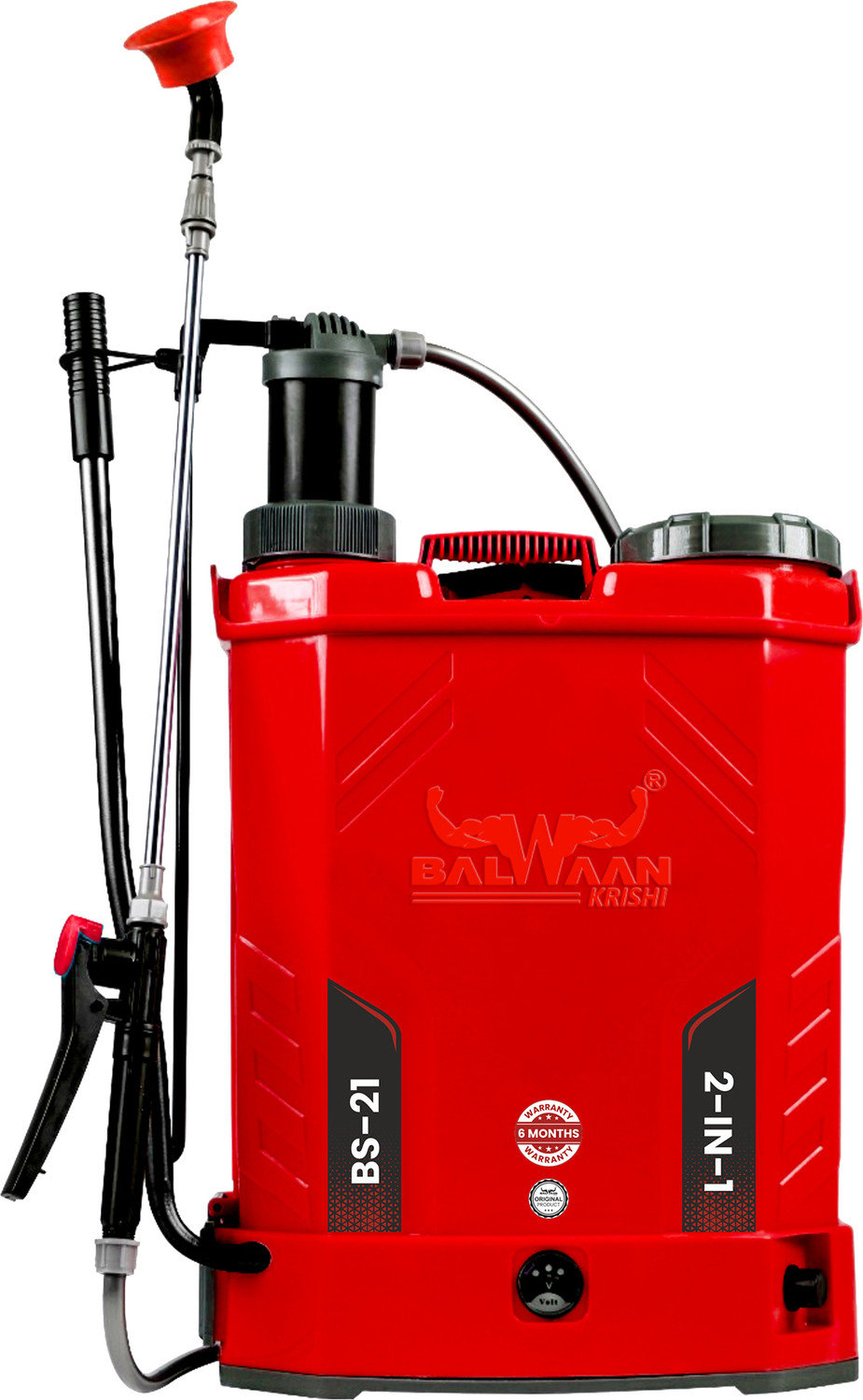 Balwaan Battery and Manual Sprayer Pump 12Vx8A 2 in 1 Knapsack Sprayer