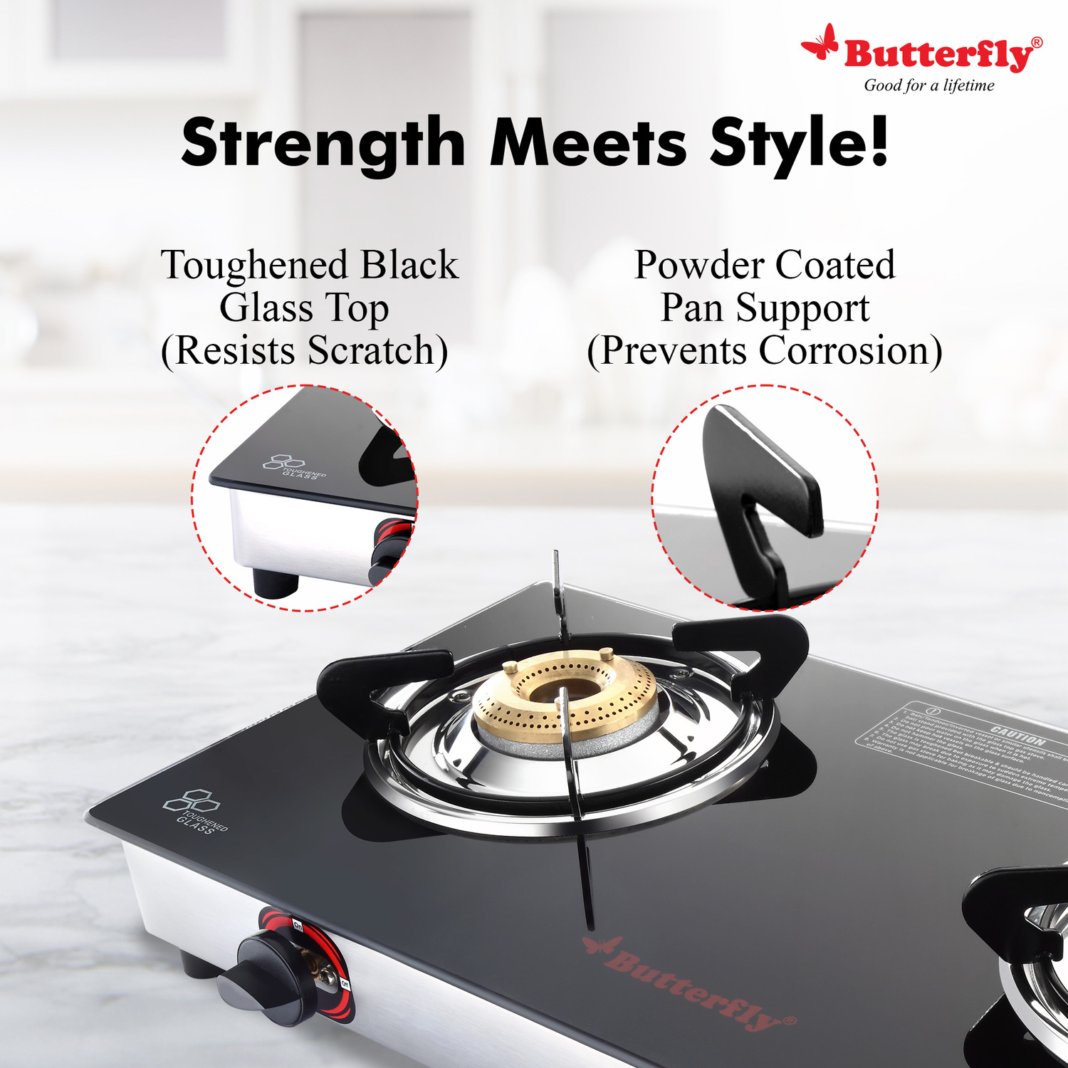 Butterfly Prime Glass Manual Gas Stove (2 Burners) Price History