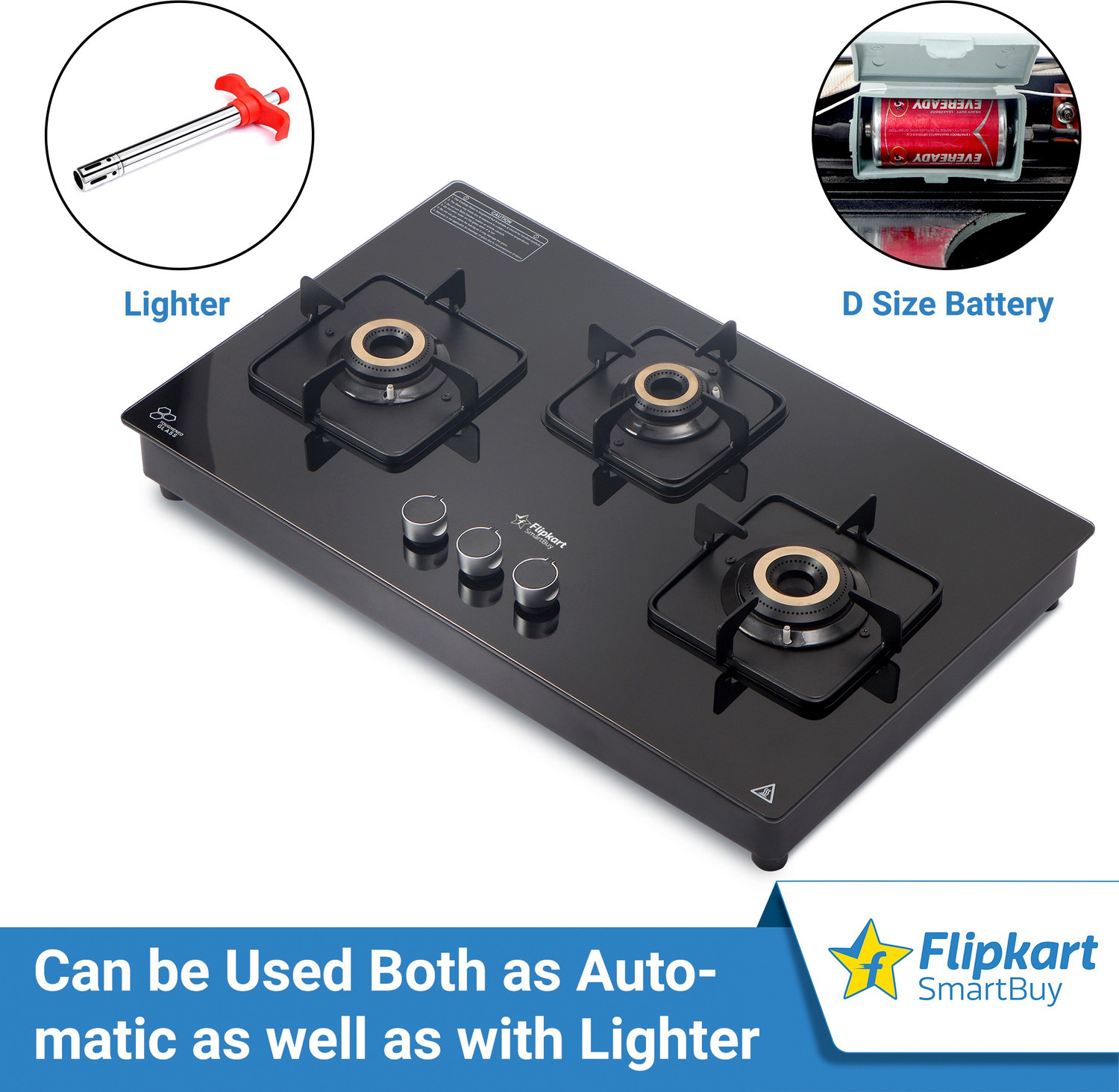 Image of Flipkart SmartBuy Imperio Hob Top Glass Automatic Hob