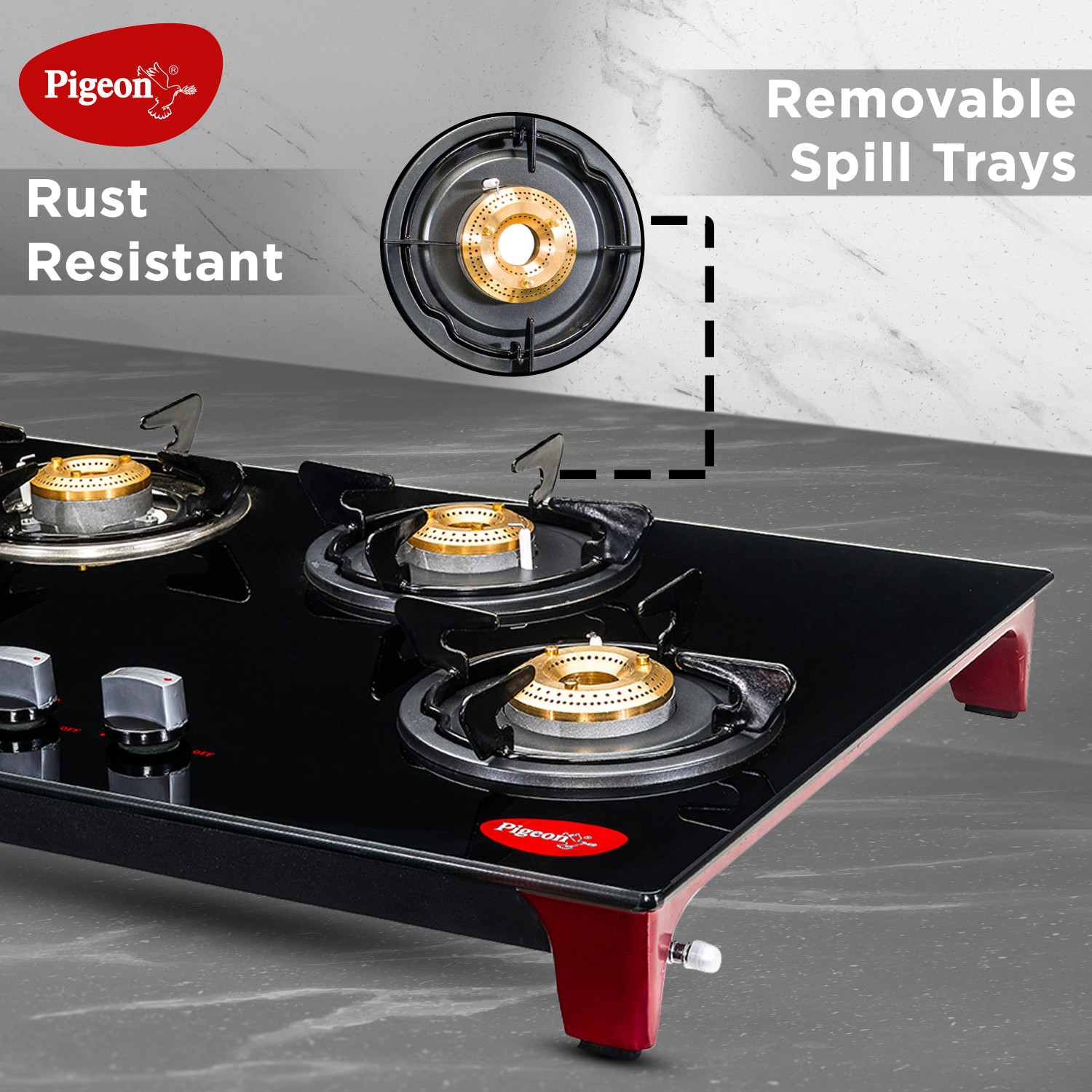 Pigeon Infinity Glass Automatic Gas Stove (4 Burners) Price History