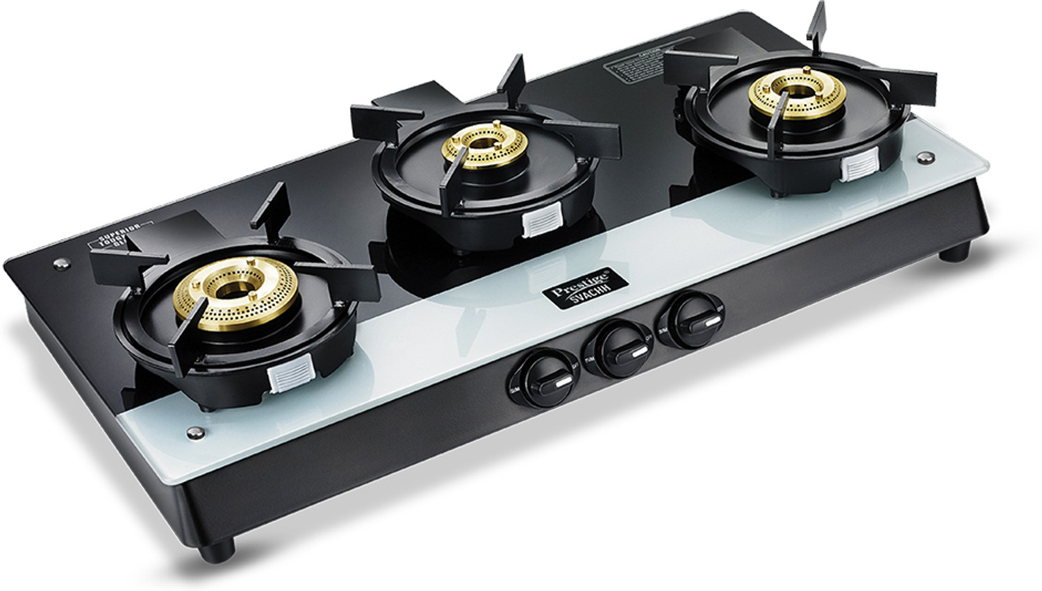 Prestige Svachh Duo GTSD 03 Glass Manual Gas Stove