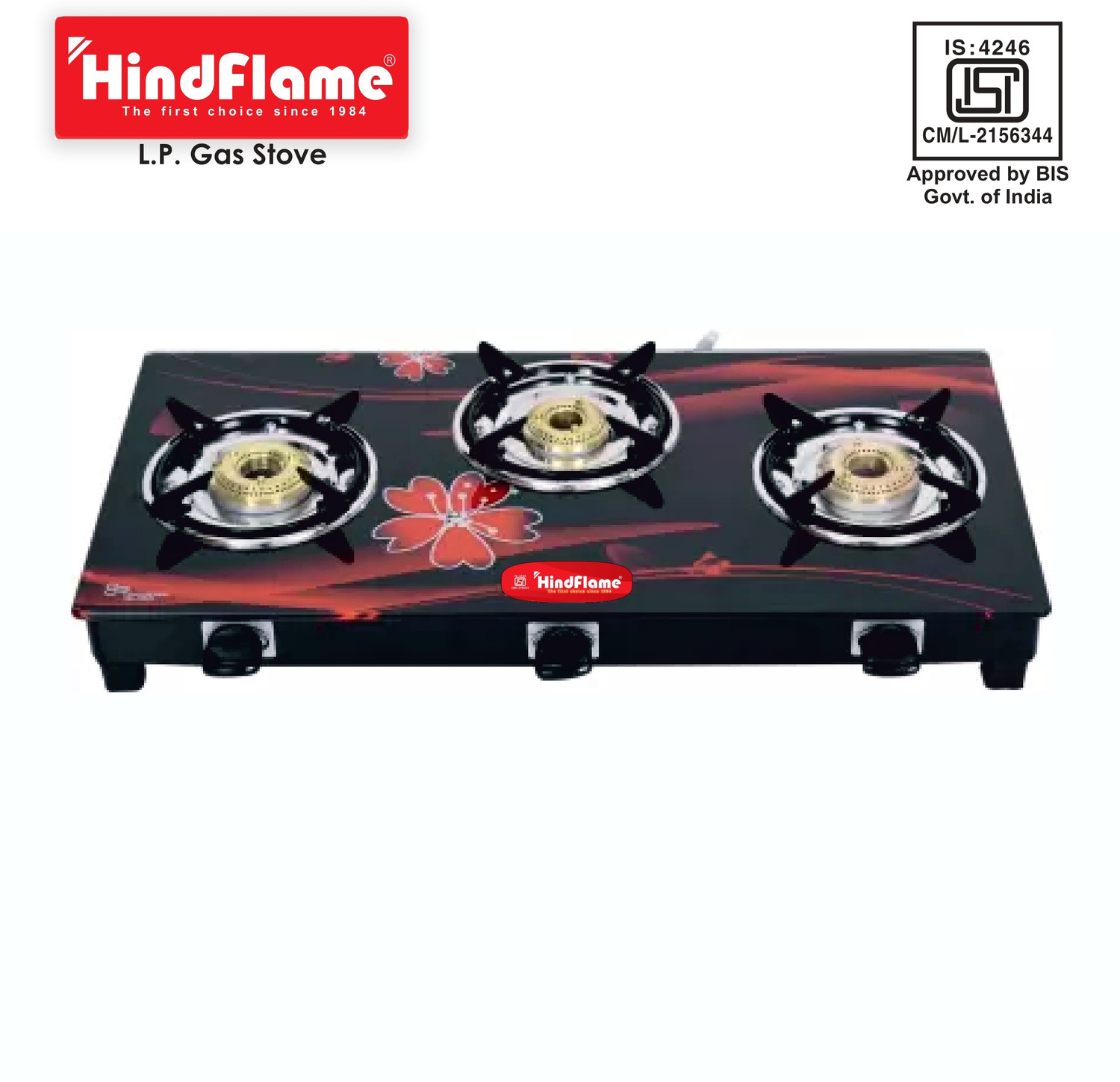 Image of SURYA APEX Glass Automatic Gas Stove (3 Burners)