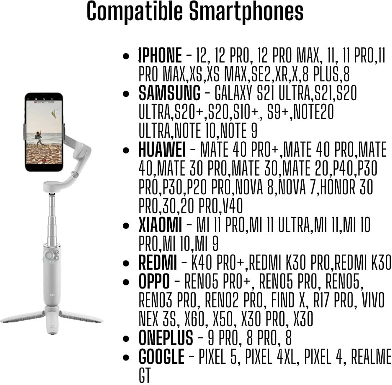 Image of dji OM5 3 Axis Gimbal for Mobile