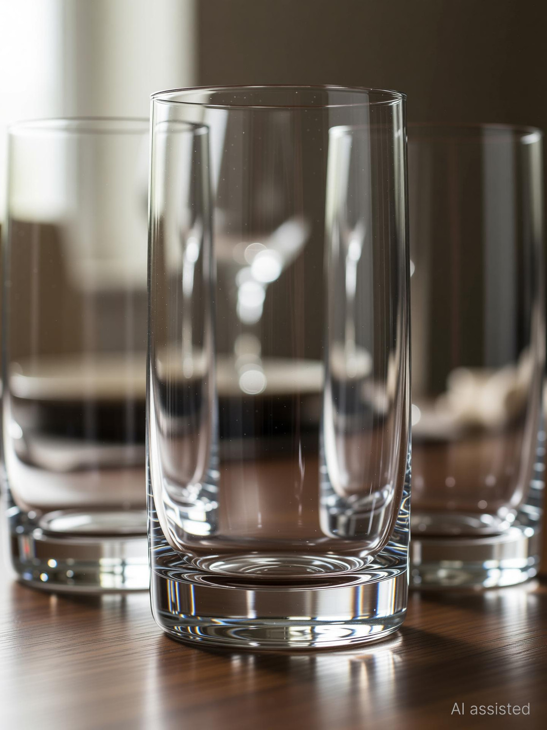 Image of Mahantam (Pack of 6) Premium Italian Highball Heavy Base Tall Glasses (Set of 6 PIS, 310ml) Glass Set Water /Juice Glass (310 ml, Glass, Clear)
