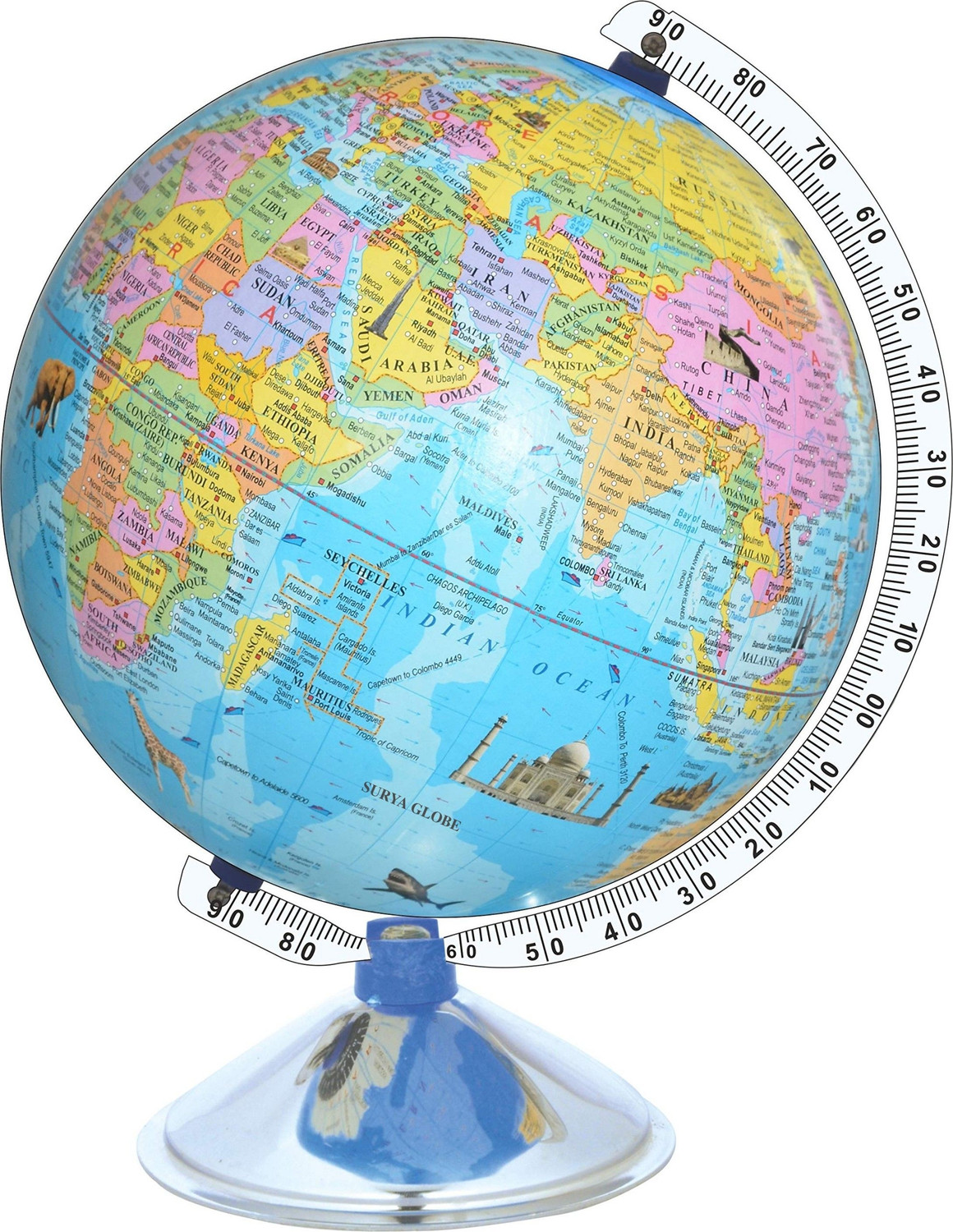 MITTAL GLOBE_808_WM DESK AND TABLE TOP POLITICAL World Globe  (MEDIUM BLUE)