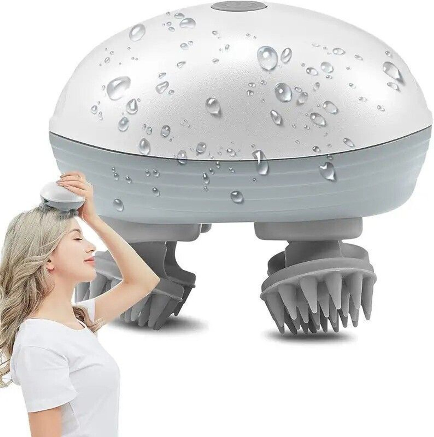 Image of BEMALL Scalp Massage, Electric Massager (MultiColour), Head Massager, Hair Massager For Hair Growth, Scalp Massager, Head Massager Vibrating Machine, Body Massager (Blue)