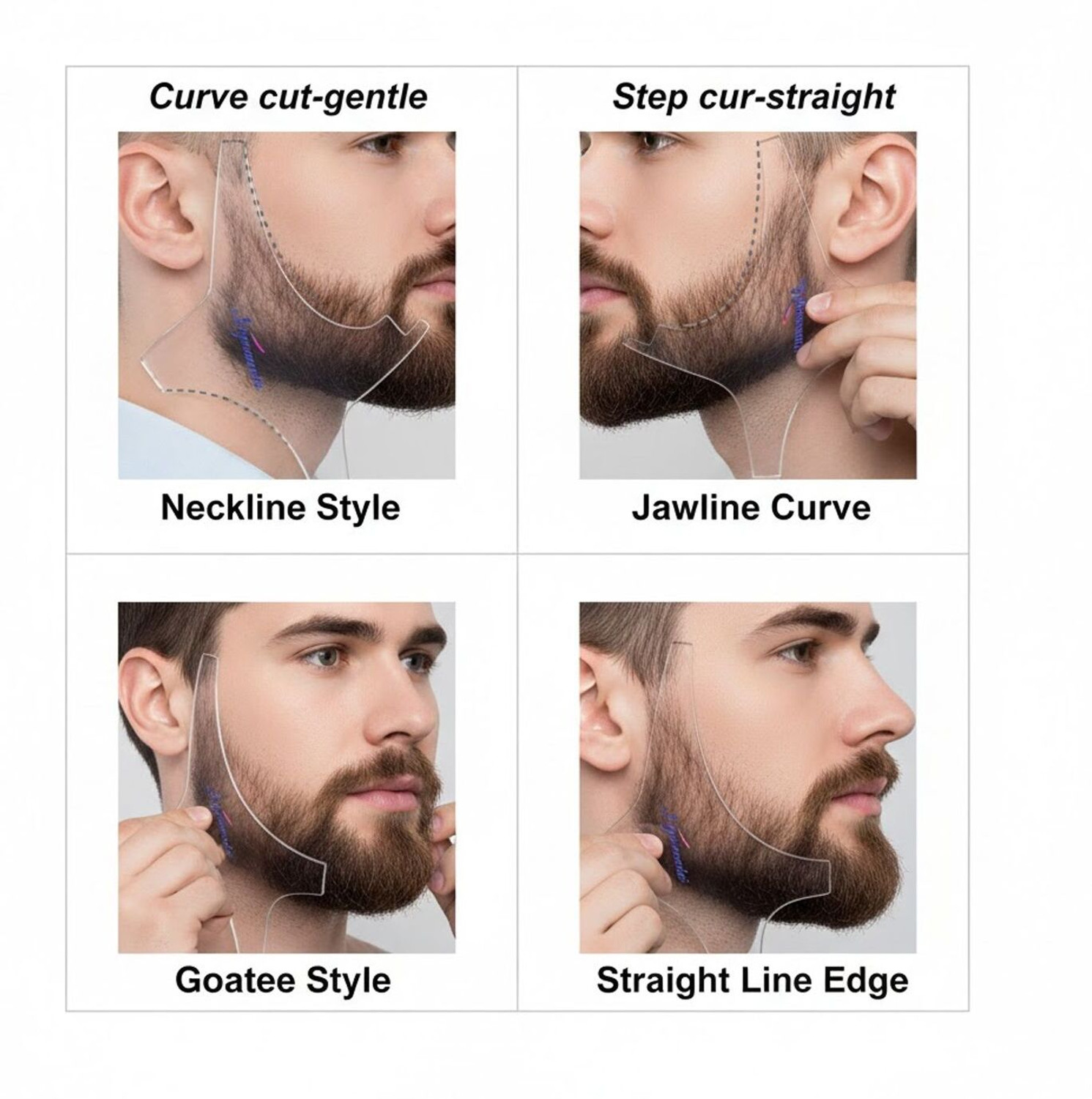 Image of Signamio Premium Shaping Too Many Styles Beard Shaper Kit Hair Accessory Set (White)