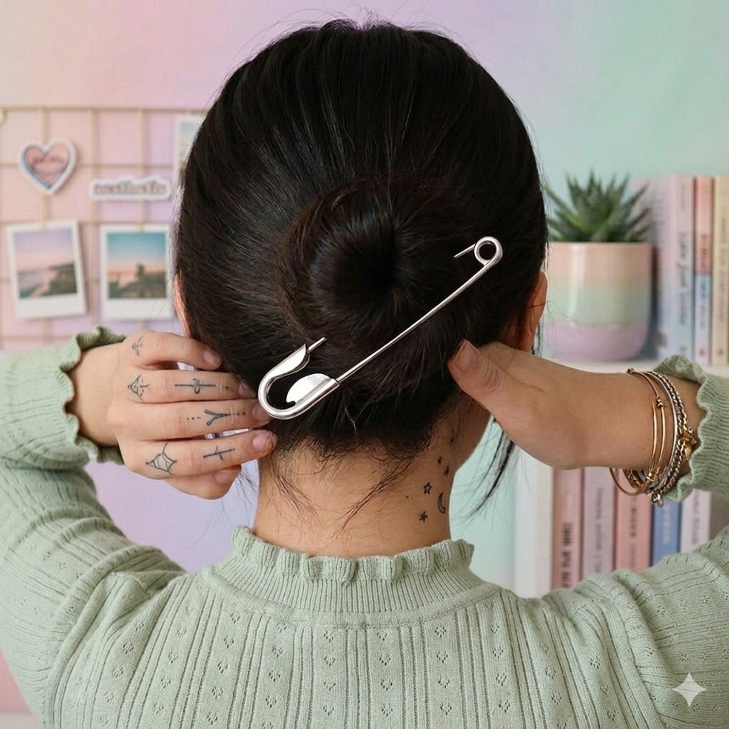 Mohaati Oversized Safety Pin Korean Style Hair Accessory Hair Pin