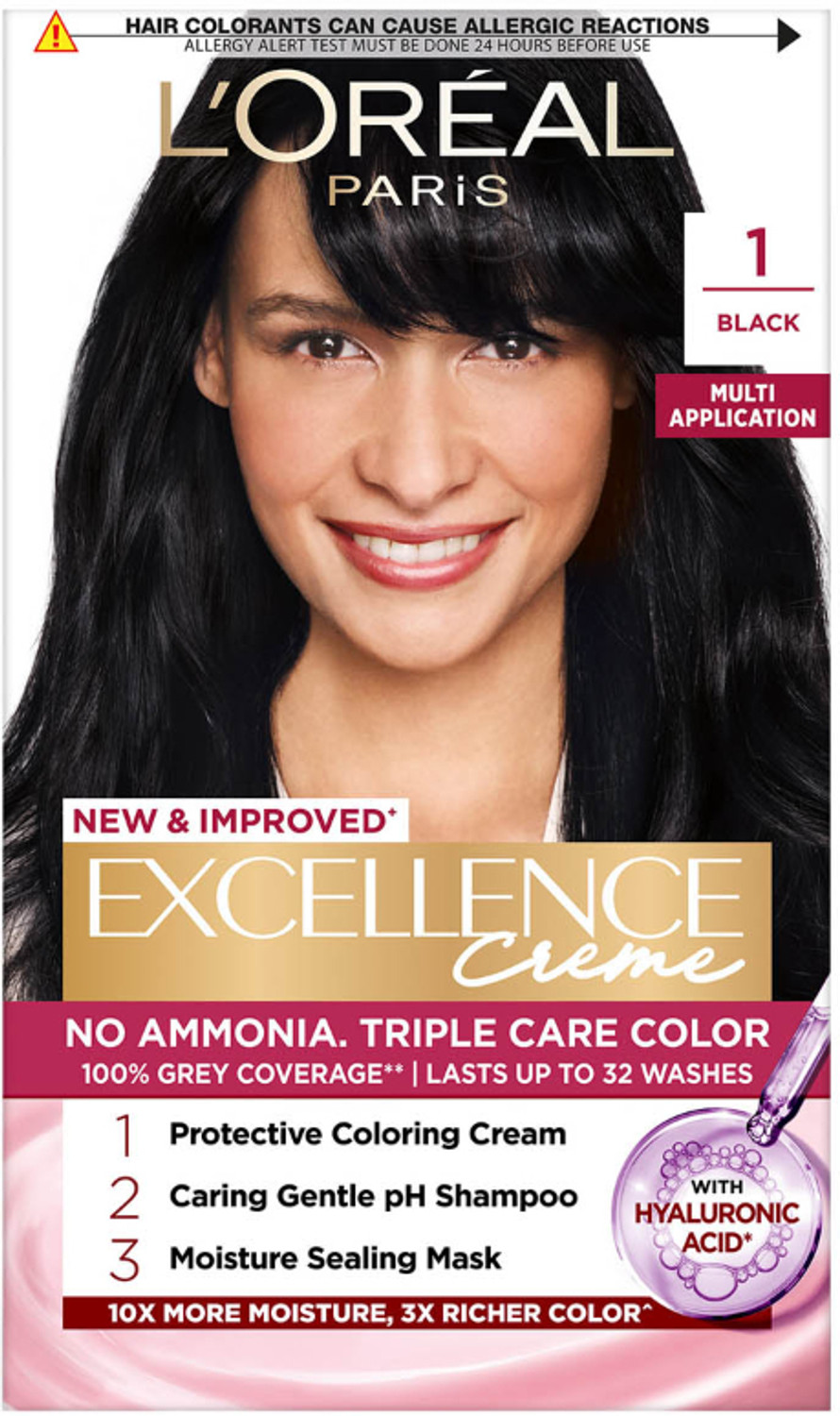L'Oréal Paris Excellence Creme Hair Color , Black 1