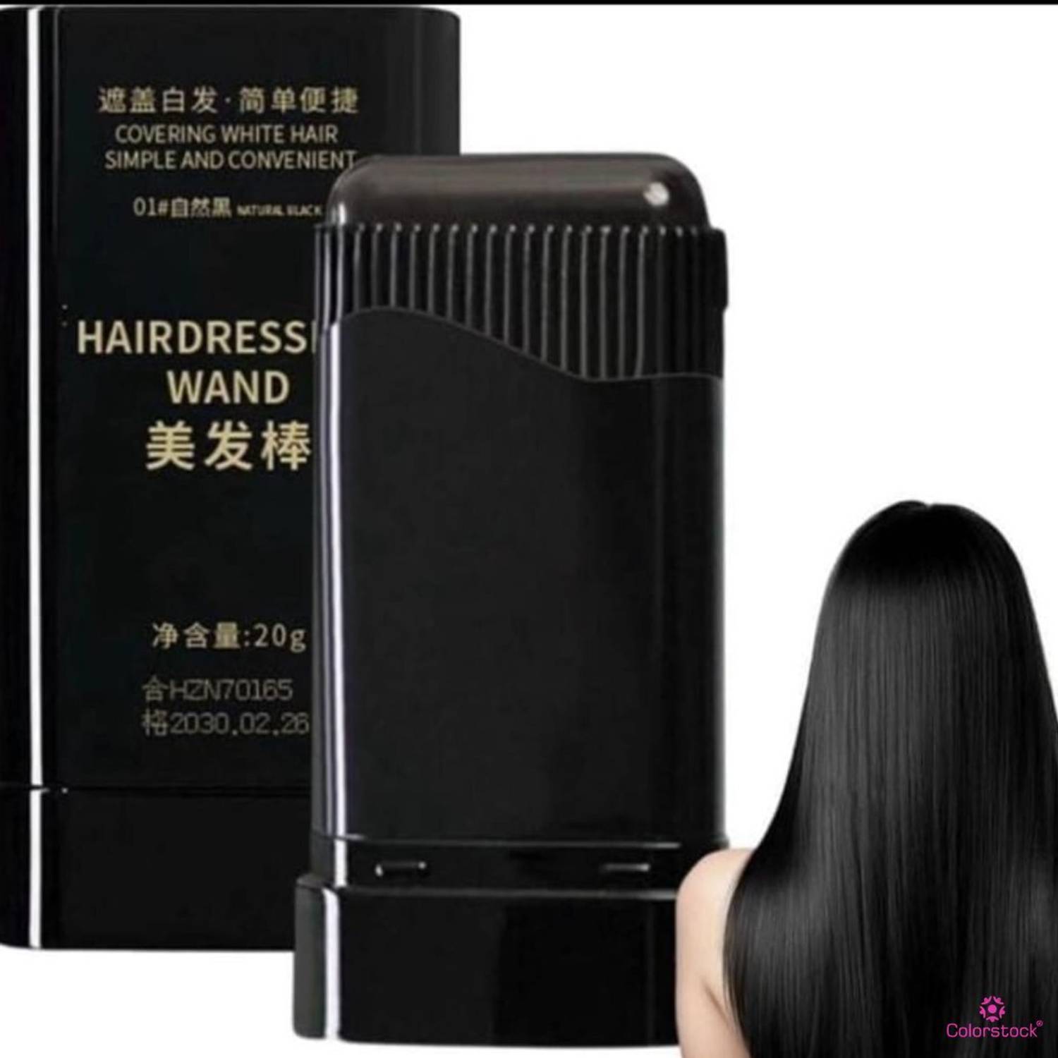Colorstock Hair Dressing Wand : Smooth Natural Hair Root Coverage Applicator