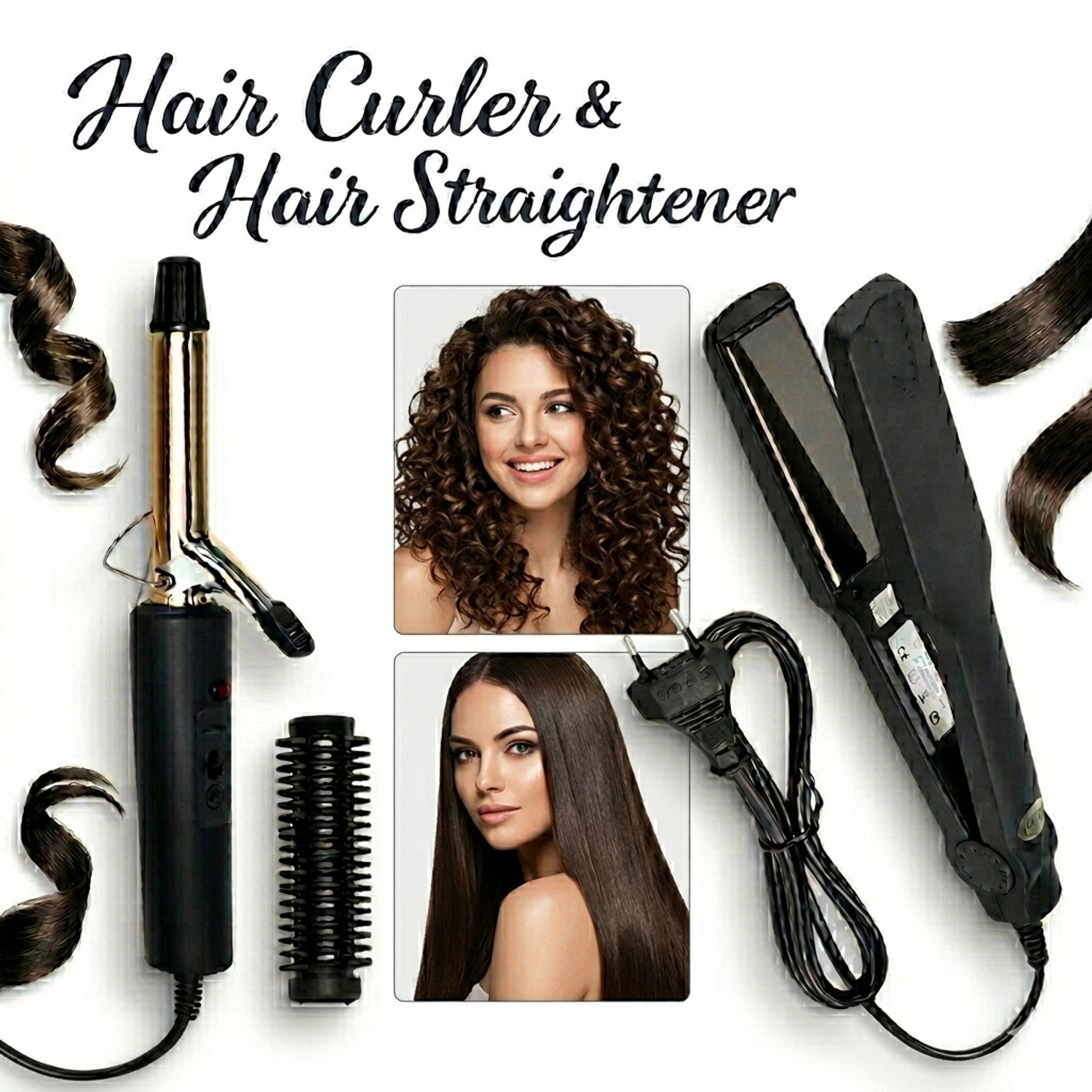Image of PAVITRA PUJA & ENTERPRISES 5 in 1 Professional Hair Styler Hot Air Brush for Women Hair Dryer (1000 W, Pink)