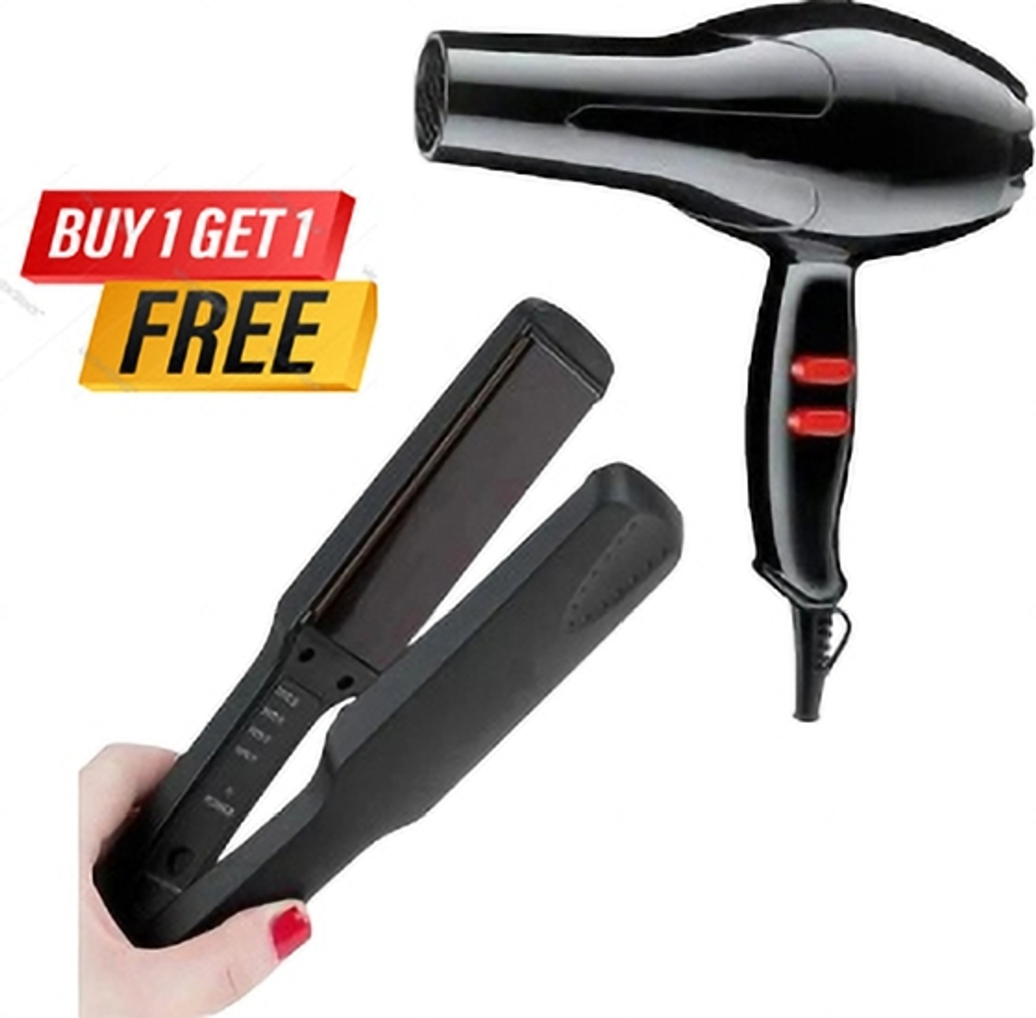 Image of PAVITRA PUJA & ENTERPRISES 5 in 1 Professional Hair Styler Hot Air Brush for Women Hair Dryer (1000 W, Pink)