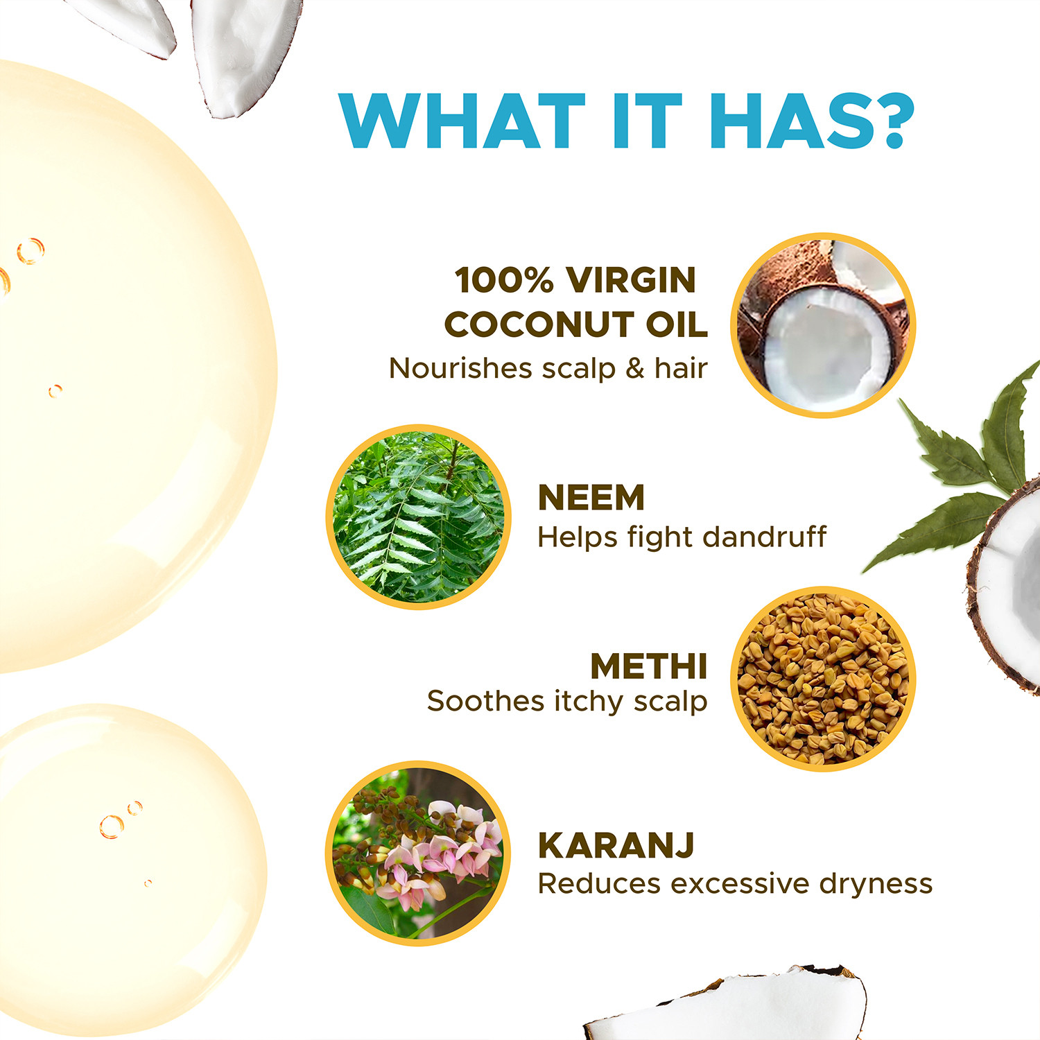 Image of Coco Soul Dandruff Control Hair Oil with Ayurvedic Medicine - Makers of Parachute Advansed Hair Oil (95 ml)