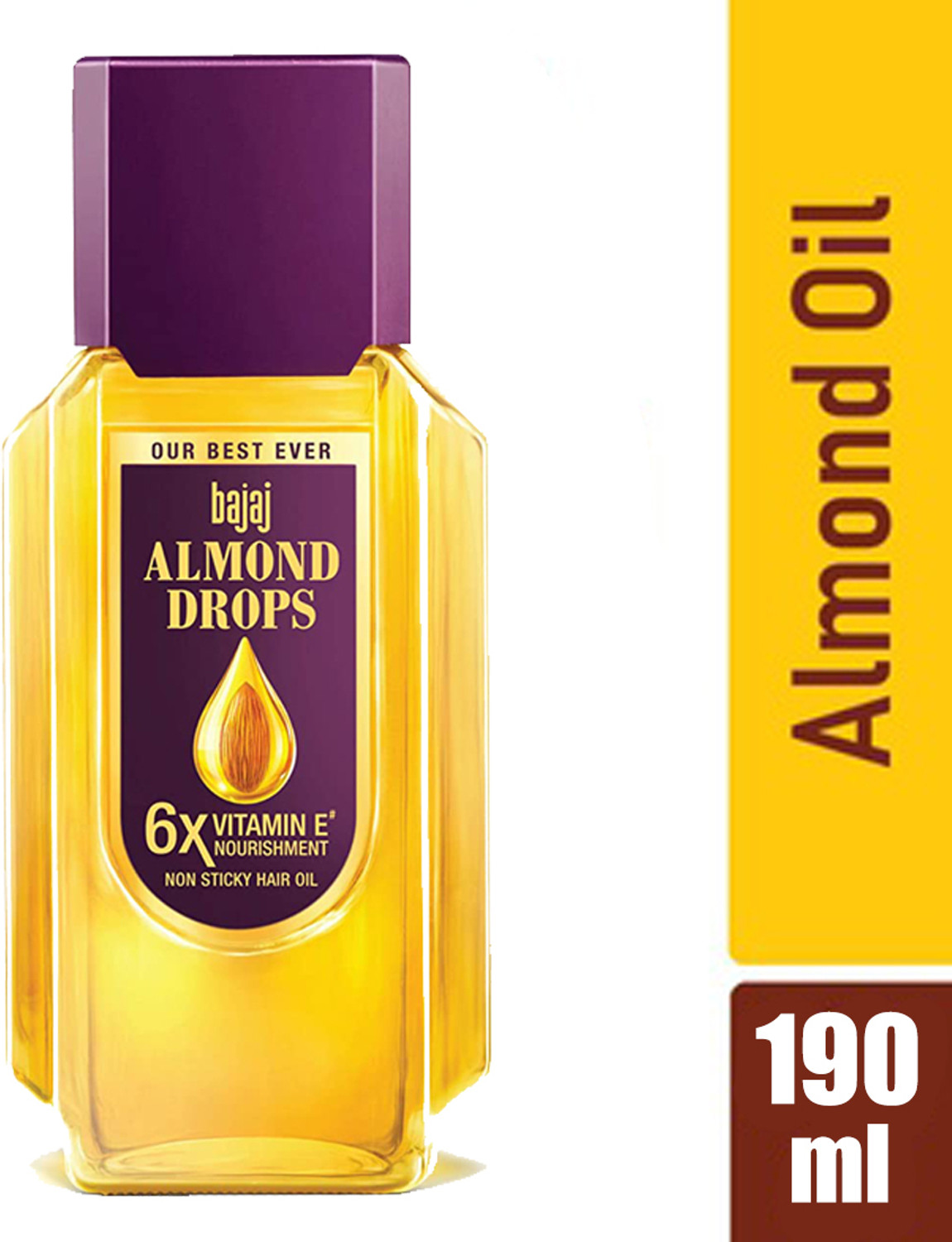 Image of Dabur Almond Hair OIL 95 ML *2 PLASTIC BOTTLE Hair Oil (190 ml)