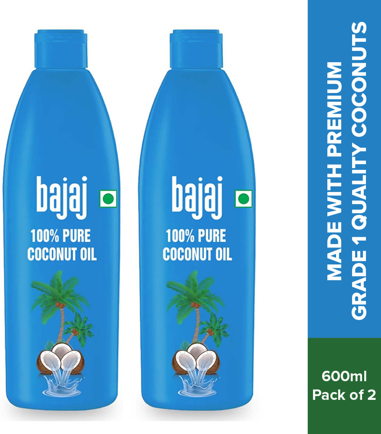 BAJAJ Coconut Oil 600ml Pack of 2 Hair Oil