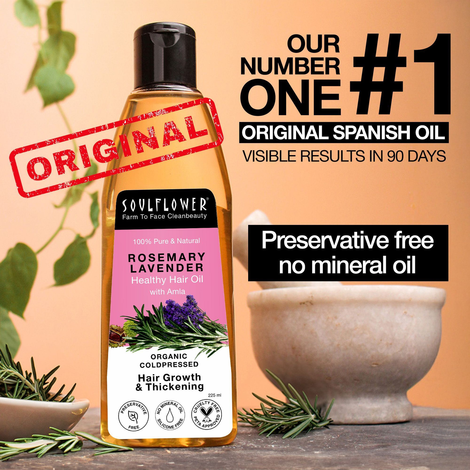 Soulflower Rosemary Lavender Healthy Hair Growth Oil Hair Oil| For Strong Healthy Hair Hair Oil