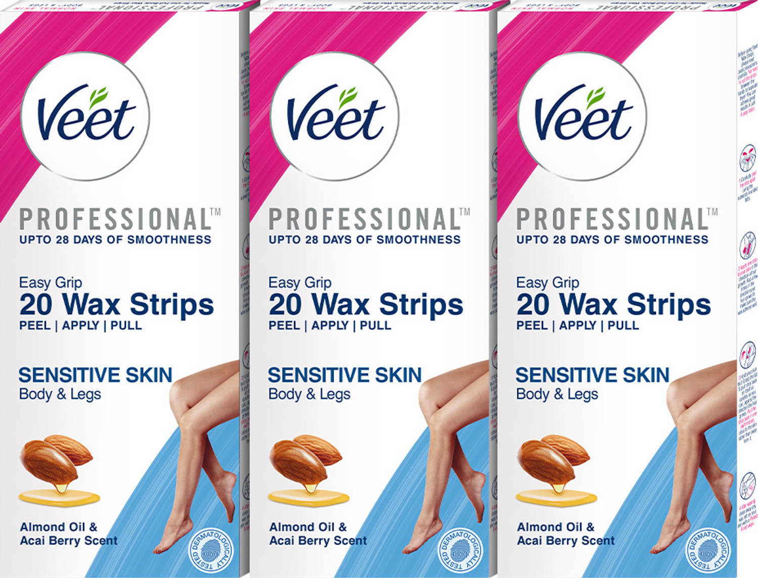 Veet Full Body Sensitive Skin Waxing Kit Strips