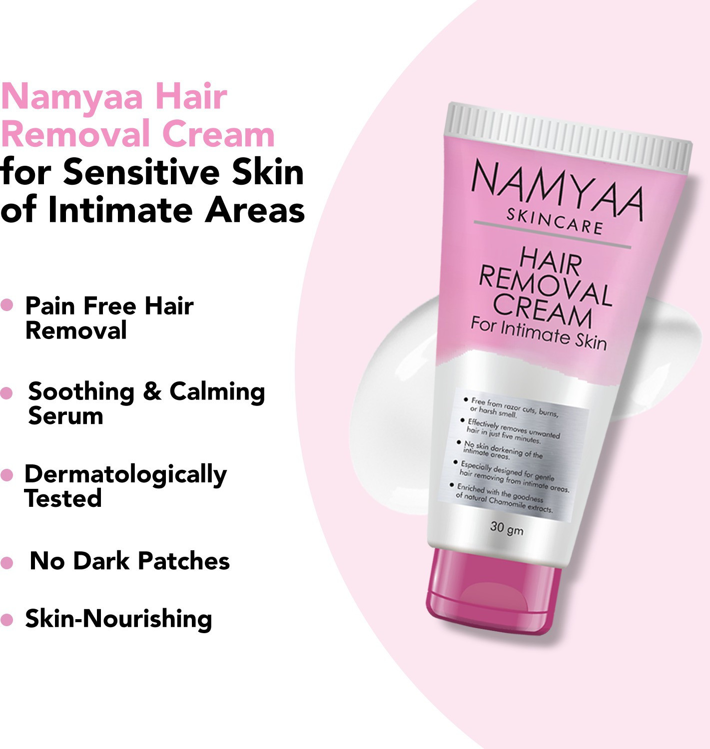 Image of Namyaa Hair Removing for Intimate Skin with After Wax Soothing Serum Cream