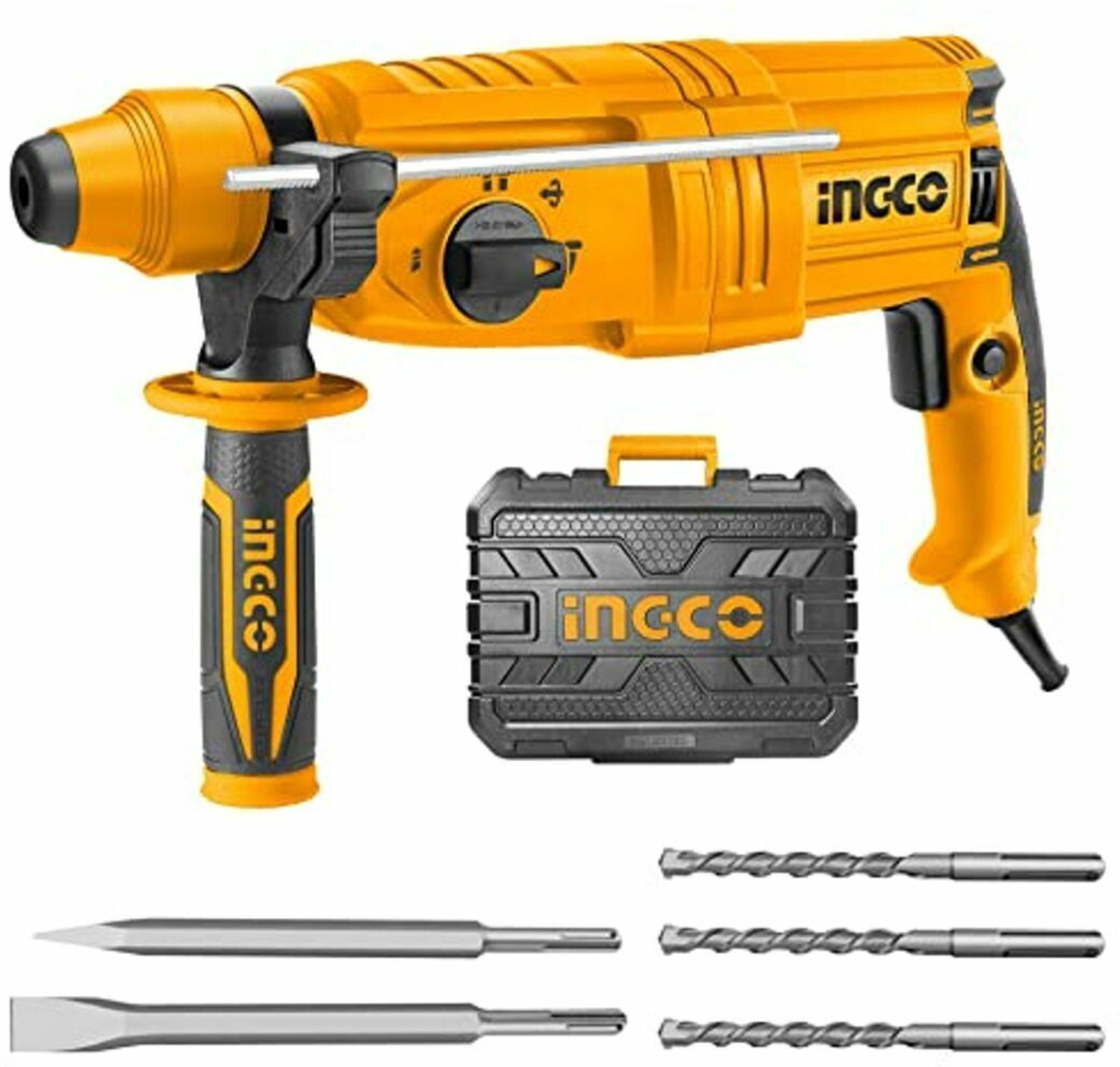 INGCO 1100rpm, 4000bpm, 2.5J, SDS plus Chuck Rotary Hammer Machine RGH