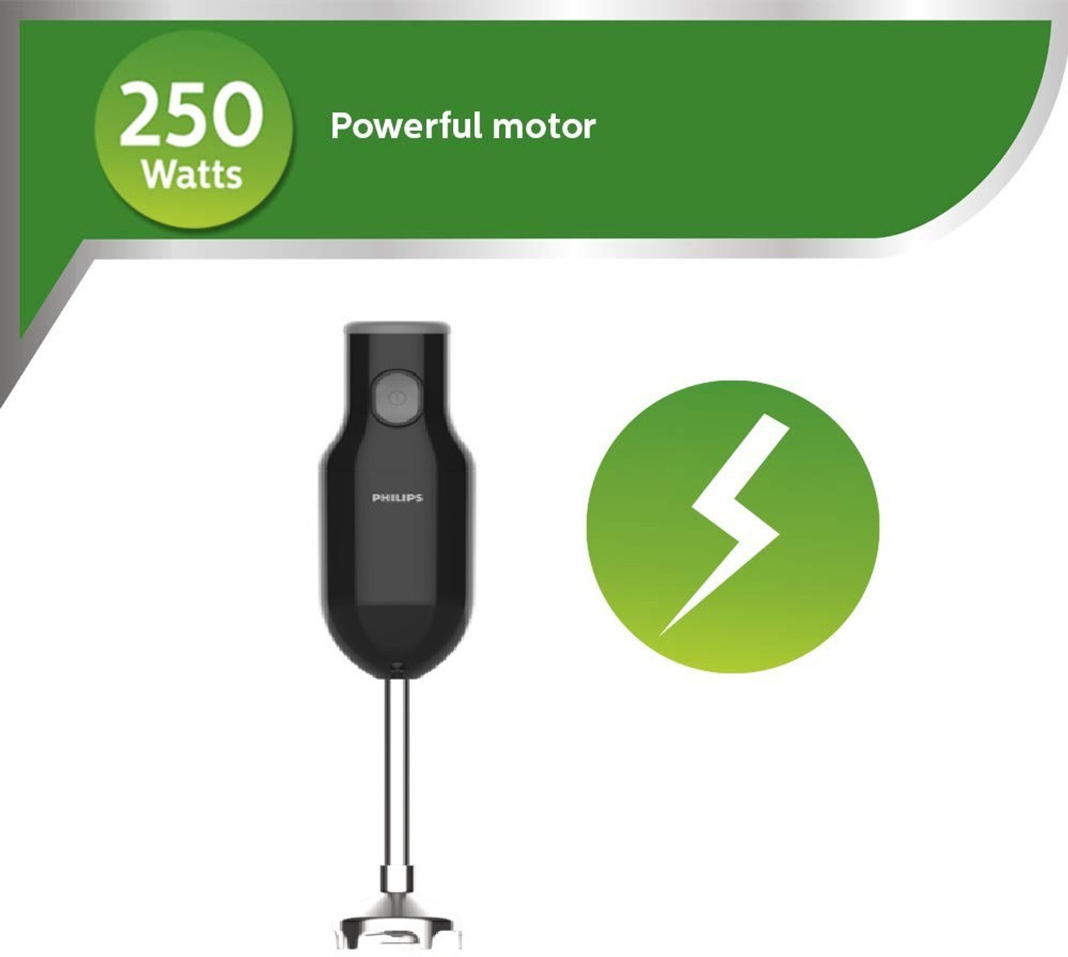 Image of PHILIPS 250 W Black Hand Blender