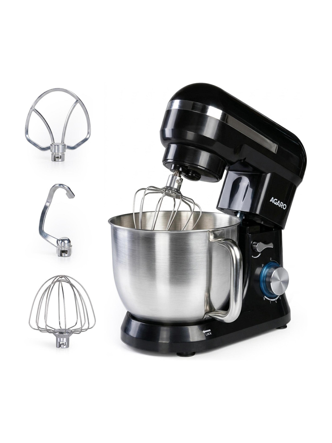 AGARO Royal Stand 1000 W Stand Mixer  (Black)