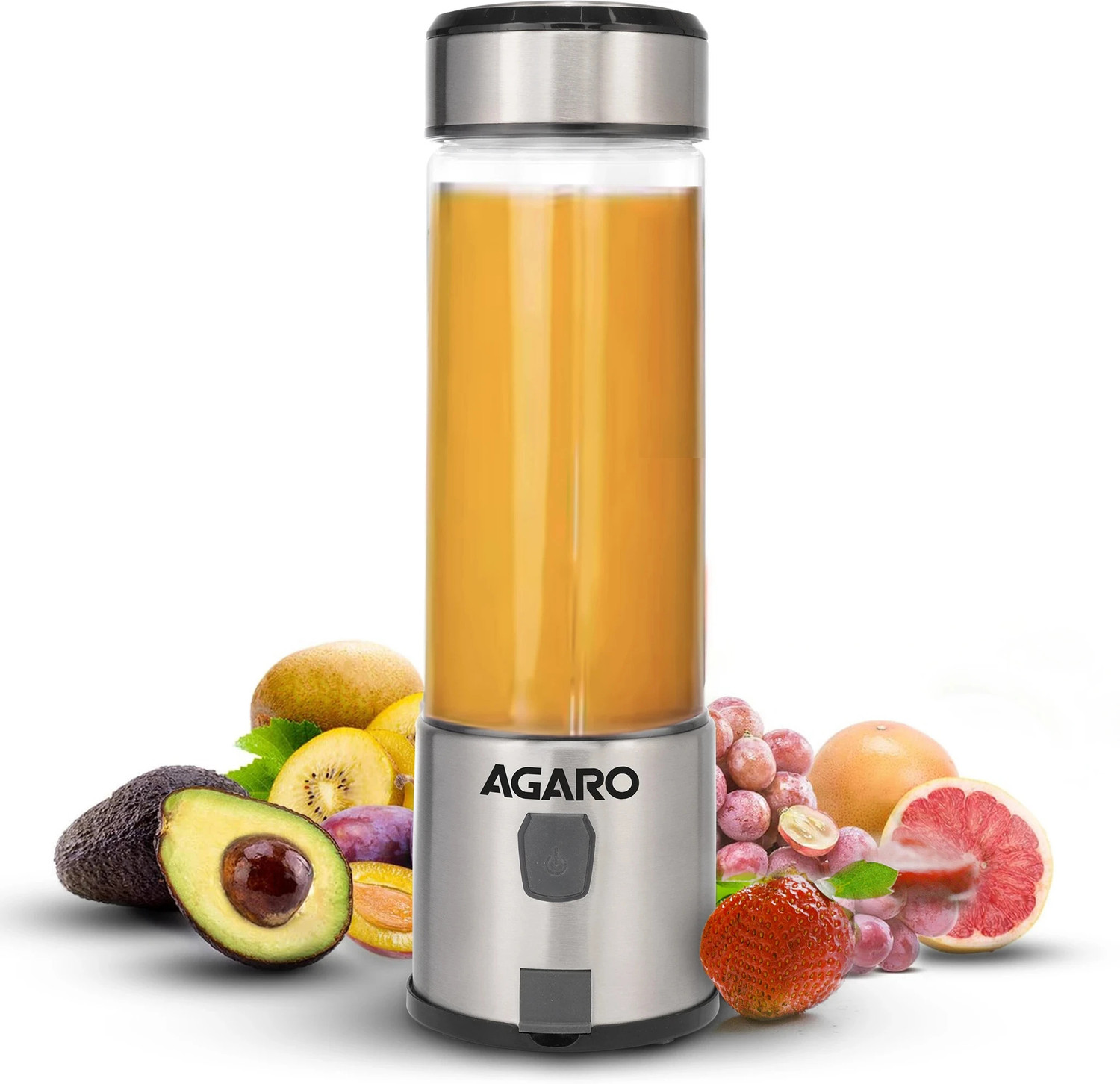 Image of blendjet Portable Blender for Shakes & Smoothies | 420ml | 6 Steel Blades 150 W Juicer Mixer Grinder (BLENDER04 | 1 Jar | Black)